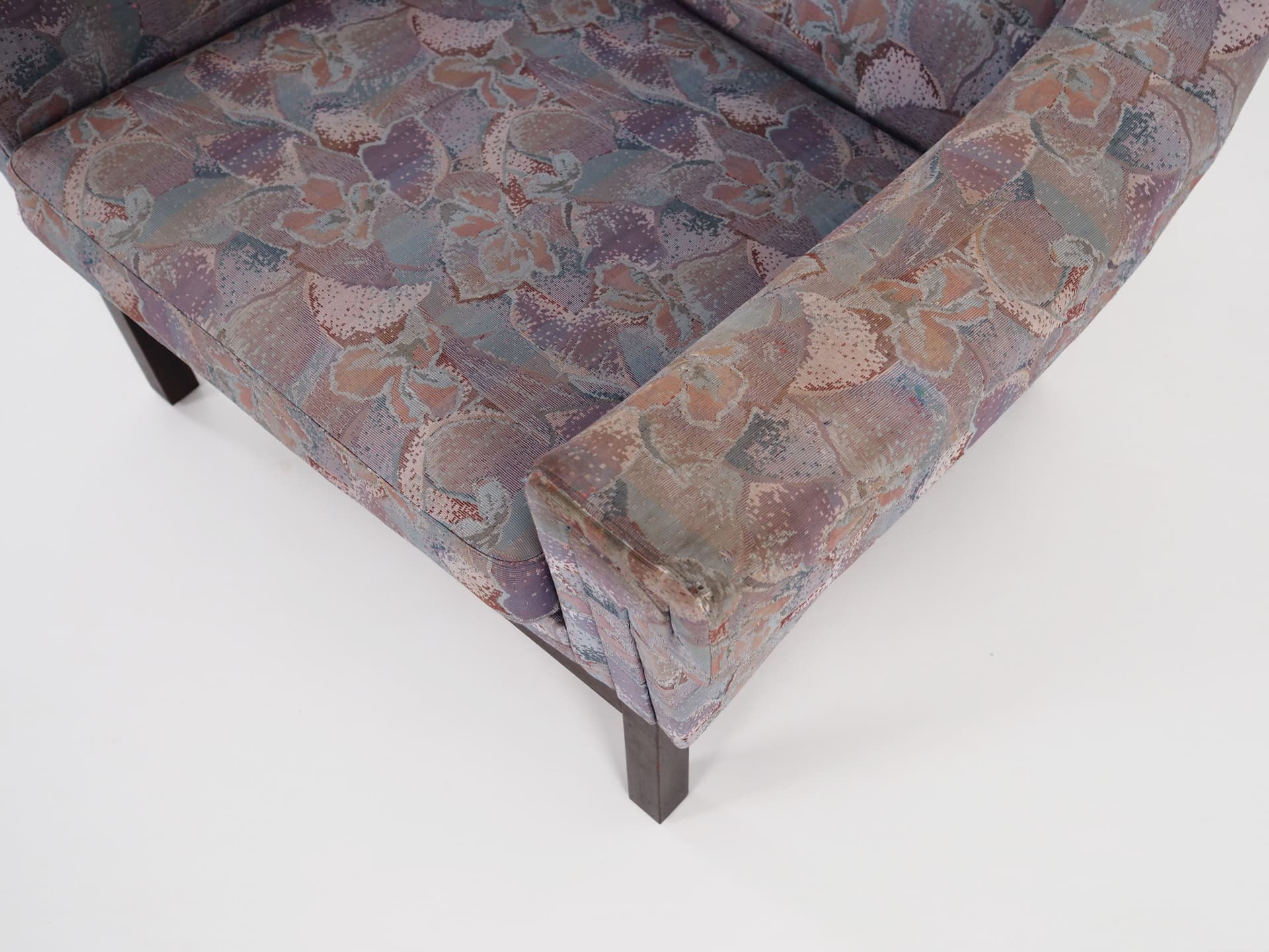 Fotel, fioletowy, buk, Dania, lata 60. - 77556