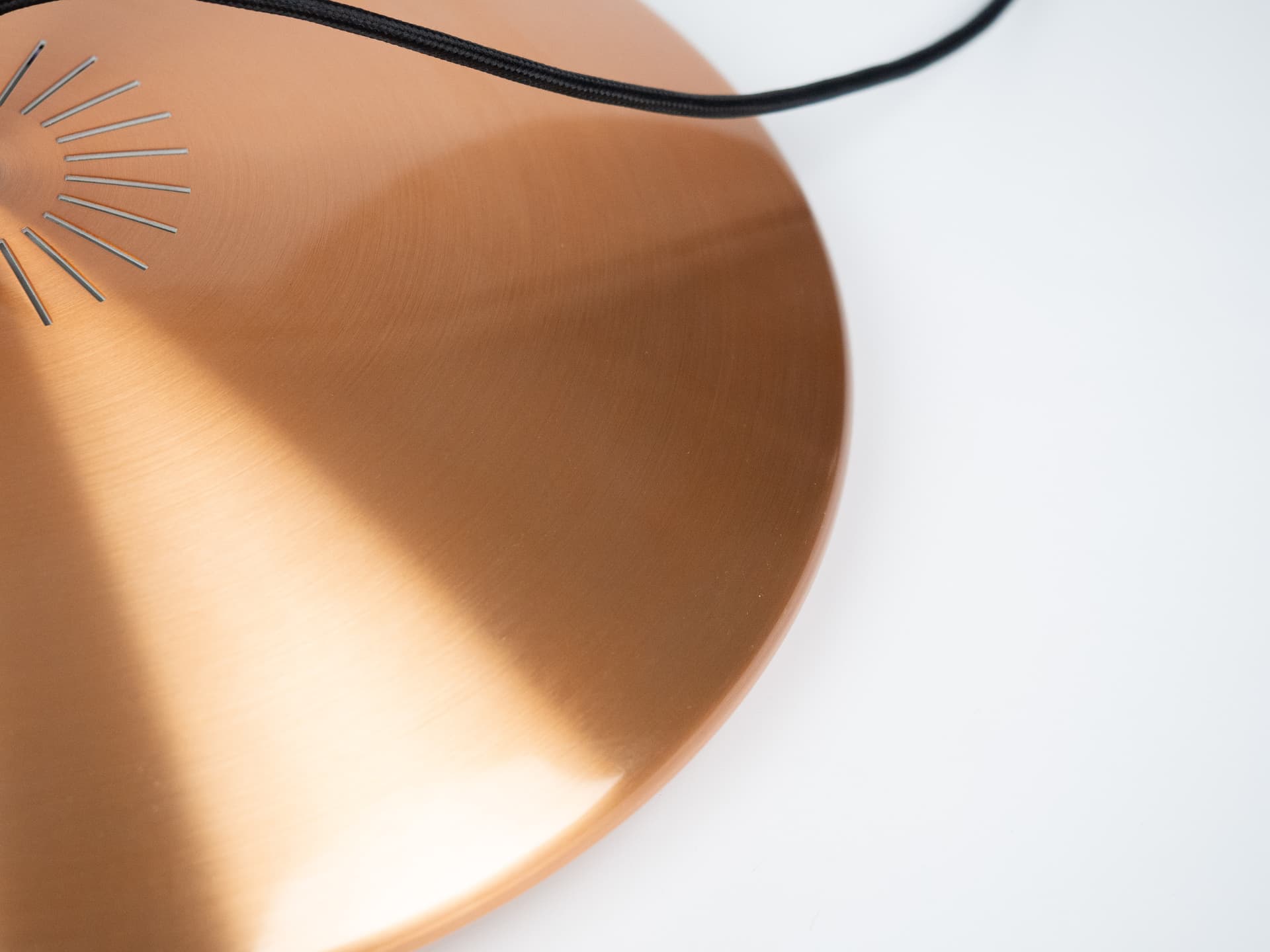 Lampa wisząca Diskos, biały, metal, proj. J. Hammerborg, Fog & Mørup, Dania, lata 60. - 237234