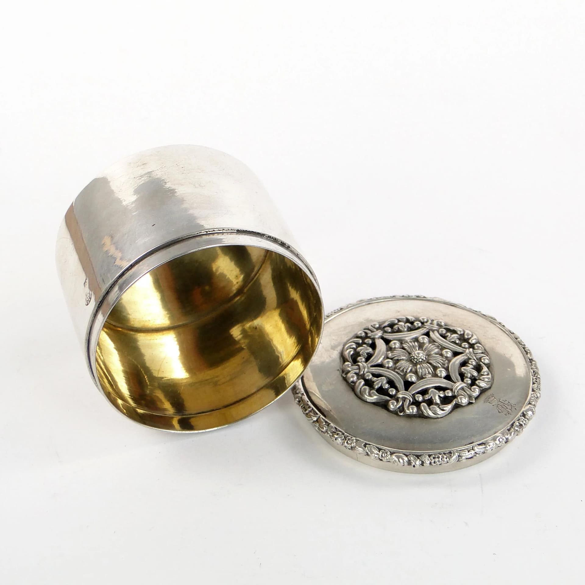 Pojemnik dekoracyjny neoklasyczny, srebro, Austria, XIX wiek - 17813