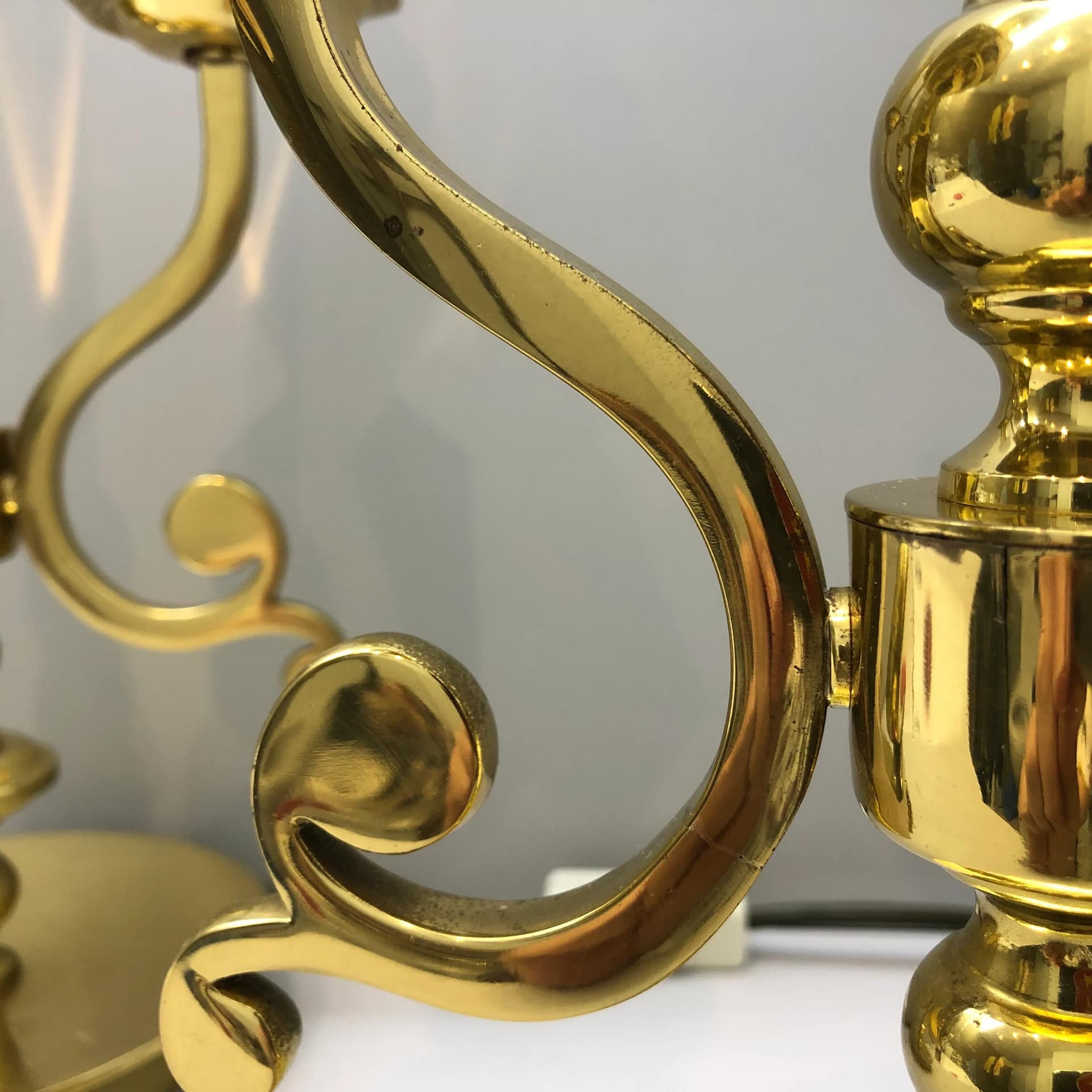 Para lamp nocnych, złocony mosiądz, Leclaire & Schäfer, Niemcy, lata 60. - 17644