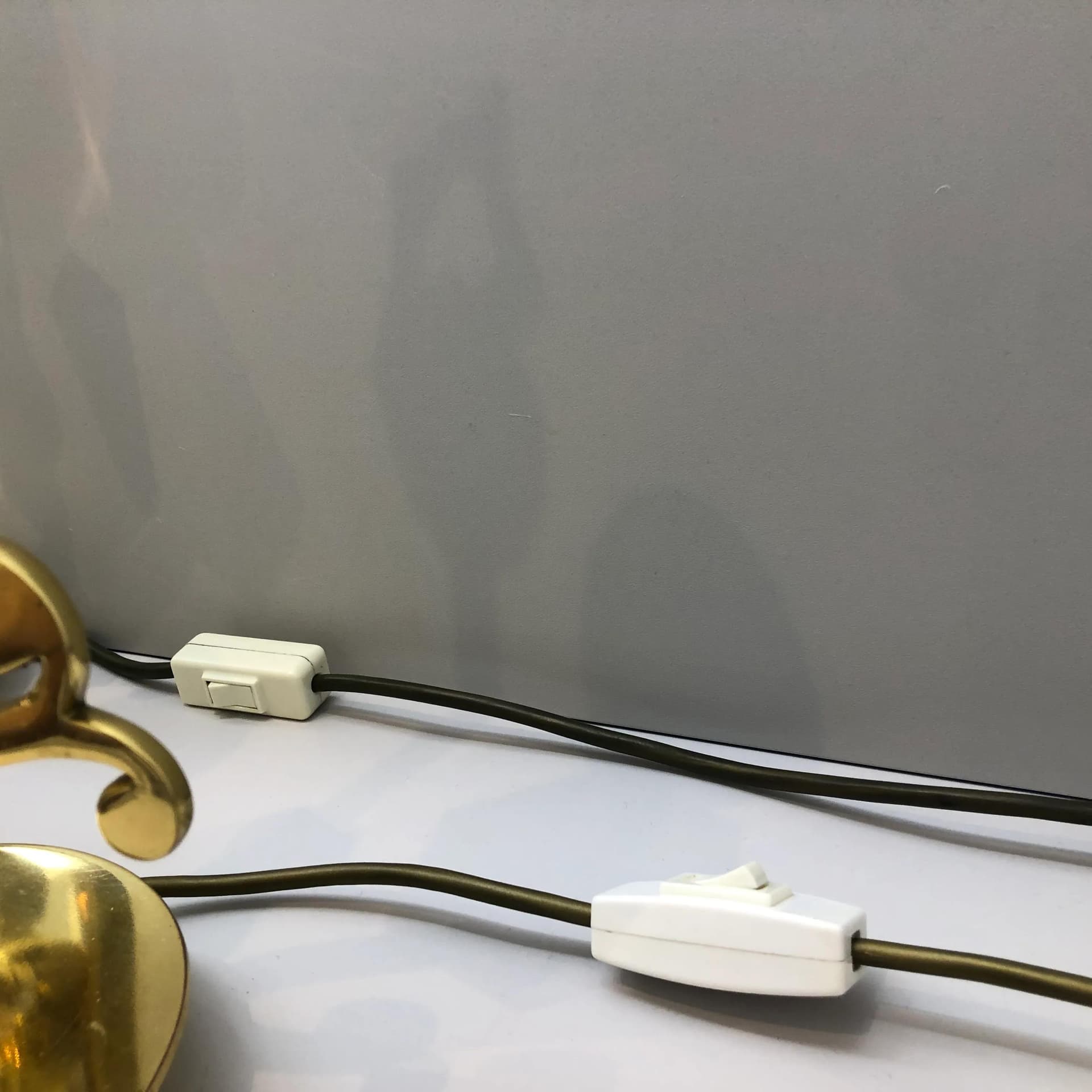 Para lamp nocnych, złocony mosiądz, Leclaire & Schäfer, Niemcy, lata 60. - 17643