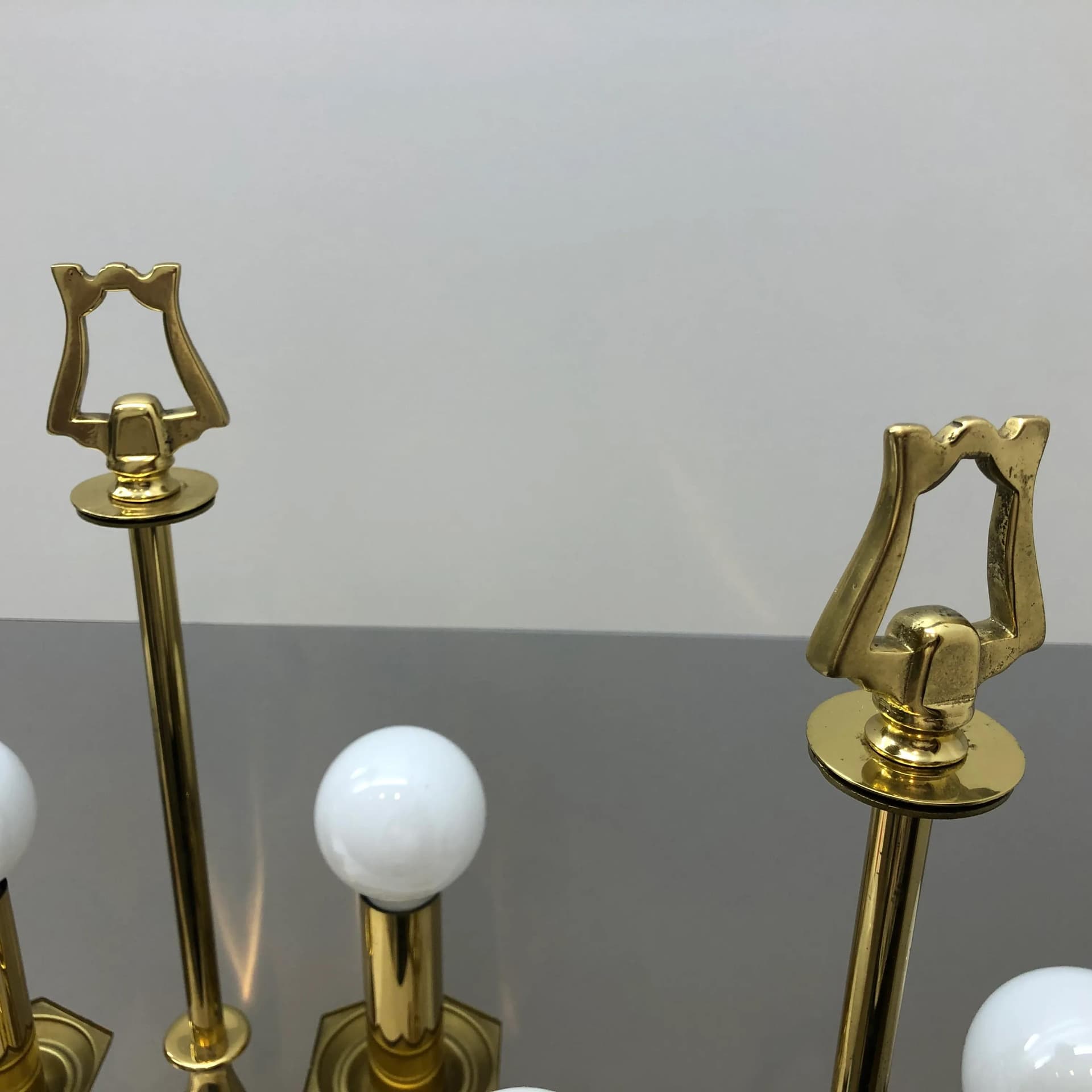 Para lamp nocnych, złocony mosiądz, Leclaire & Schäfer, Niemcy, lata 60. - 17641