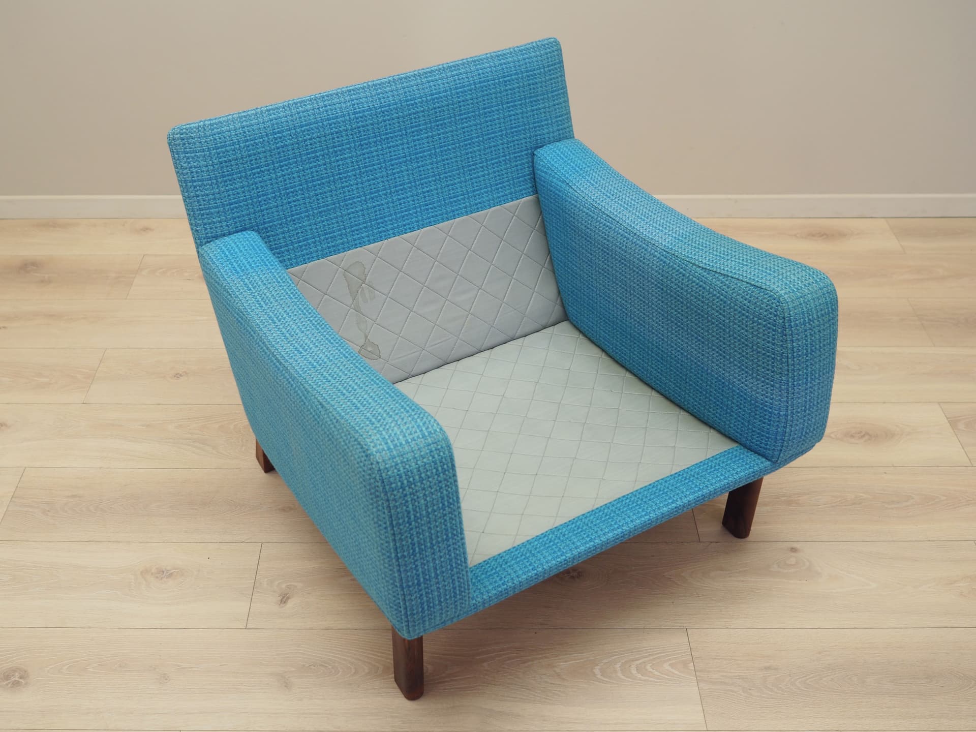 Lounge chair, turquoise, rosewood, Denmark, 1960s. - 78226