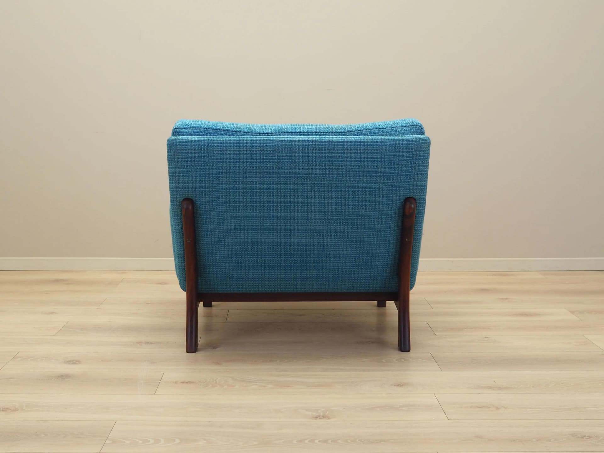 Lounge chair, turquoise, rosewood, Denmark, 1960s. - 17306