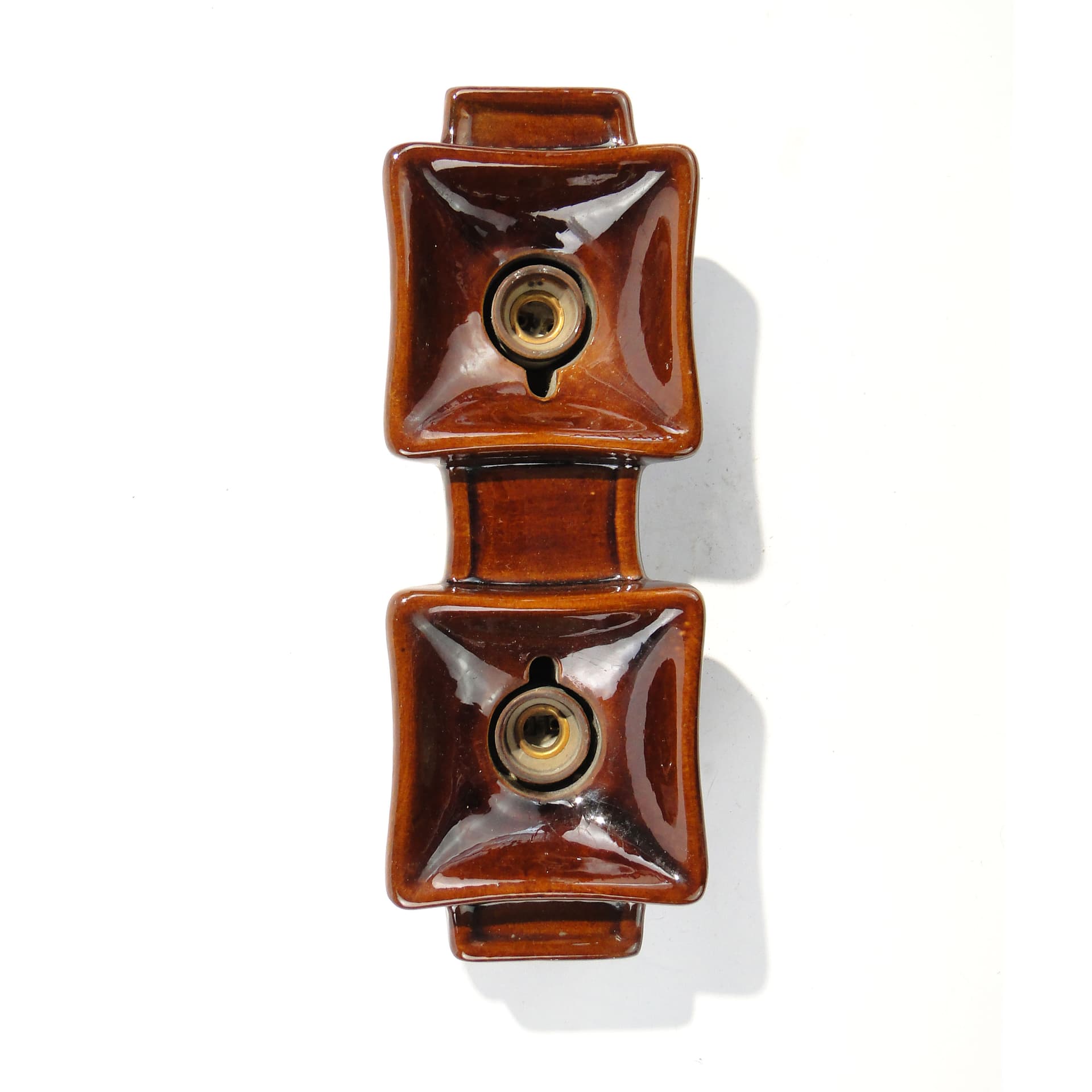 Kinkiet, brązowy ciemny, ceramika, Niemcy, lata 60. - 1747