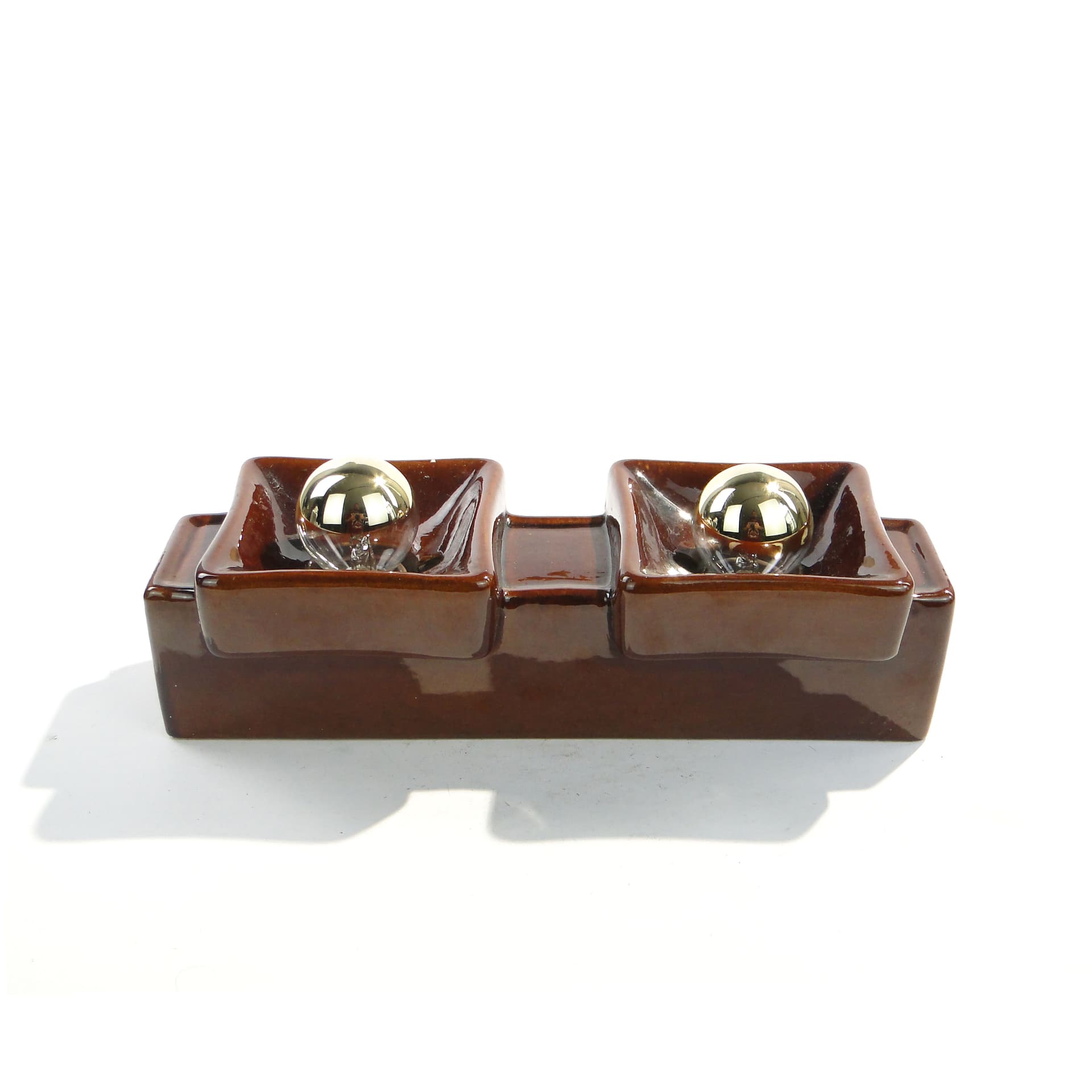 Kinkiet, brązowy ciemny, ceramika, Niemcy, lata 60. - 1743