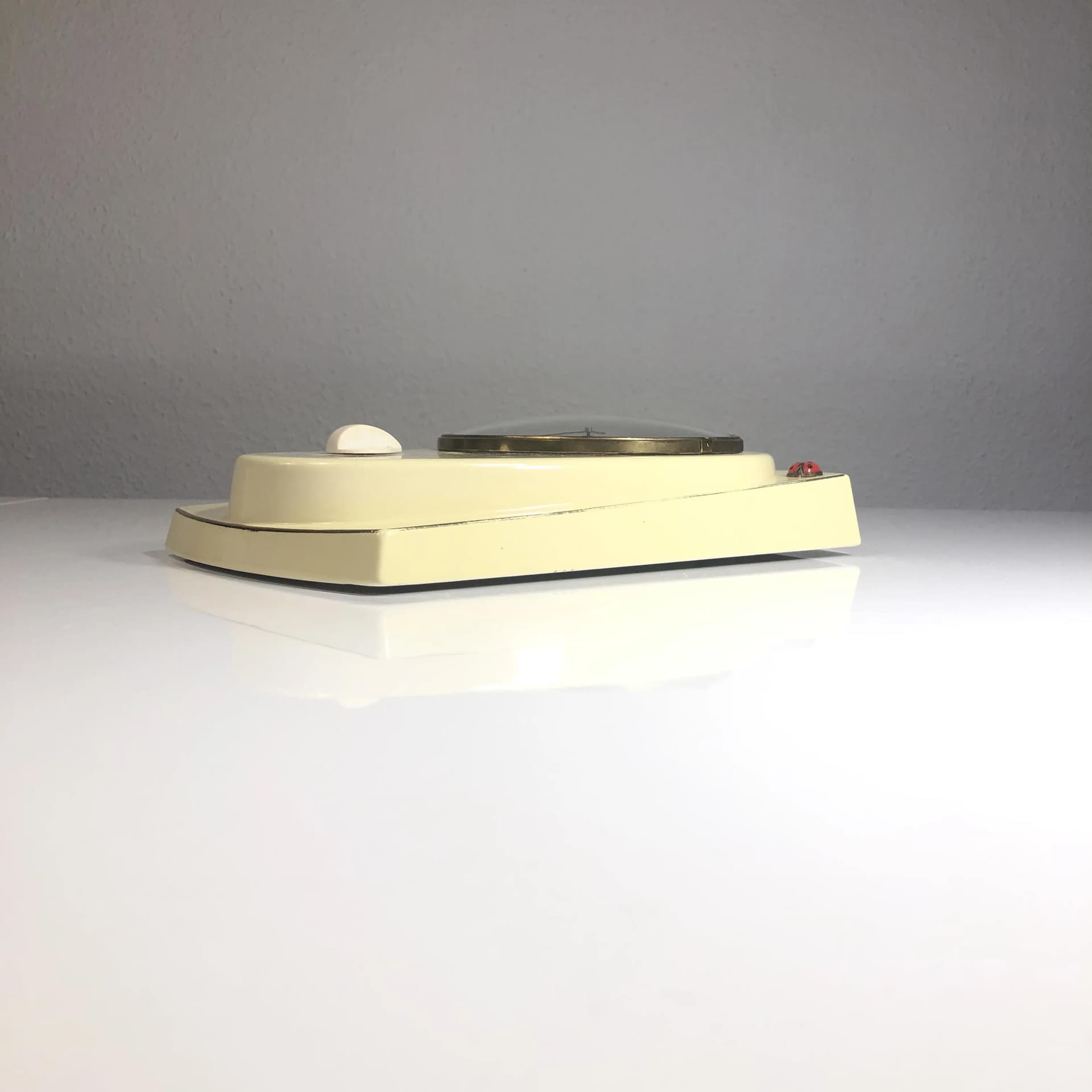 Zegar ścienny, ivory white, porcelana, Mehne, Niemcy, lata 50. - 17621