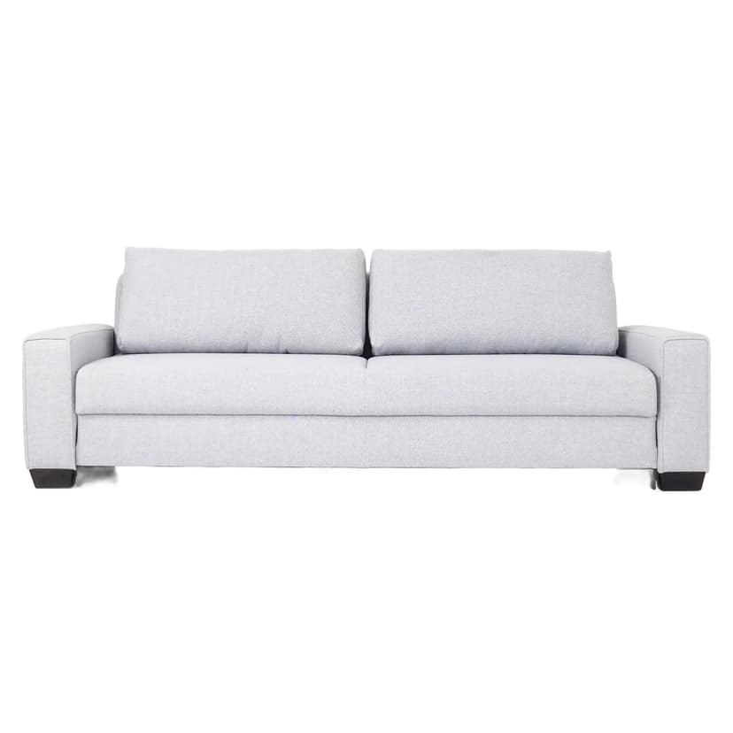 Sofa Rejkiavik, szary, tkanina, drewno, Polska, lata 90.