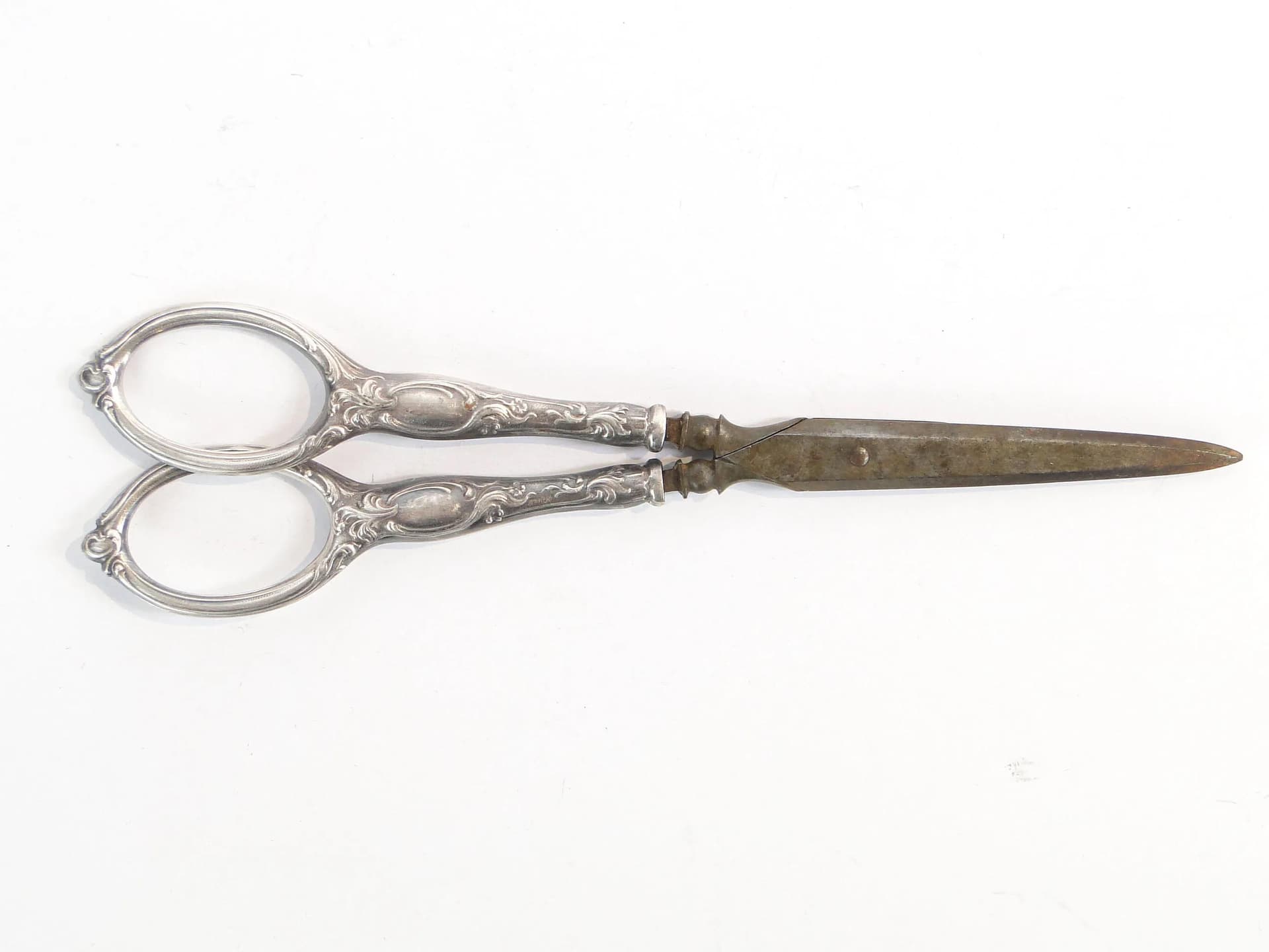 Table Scissors Art Nouveau, silver, steel, France, 19th c. - 17782
