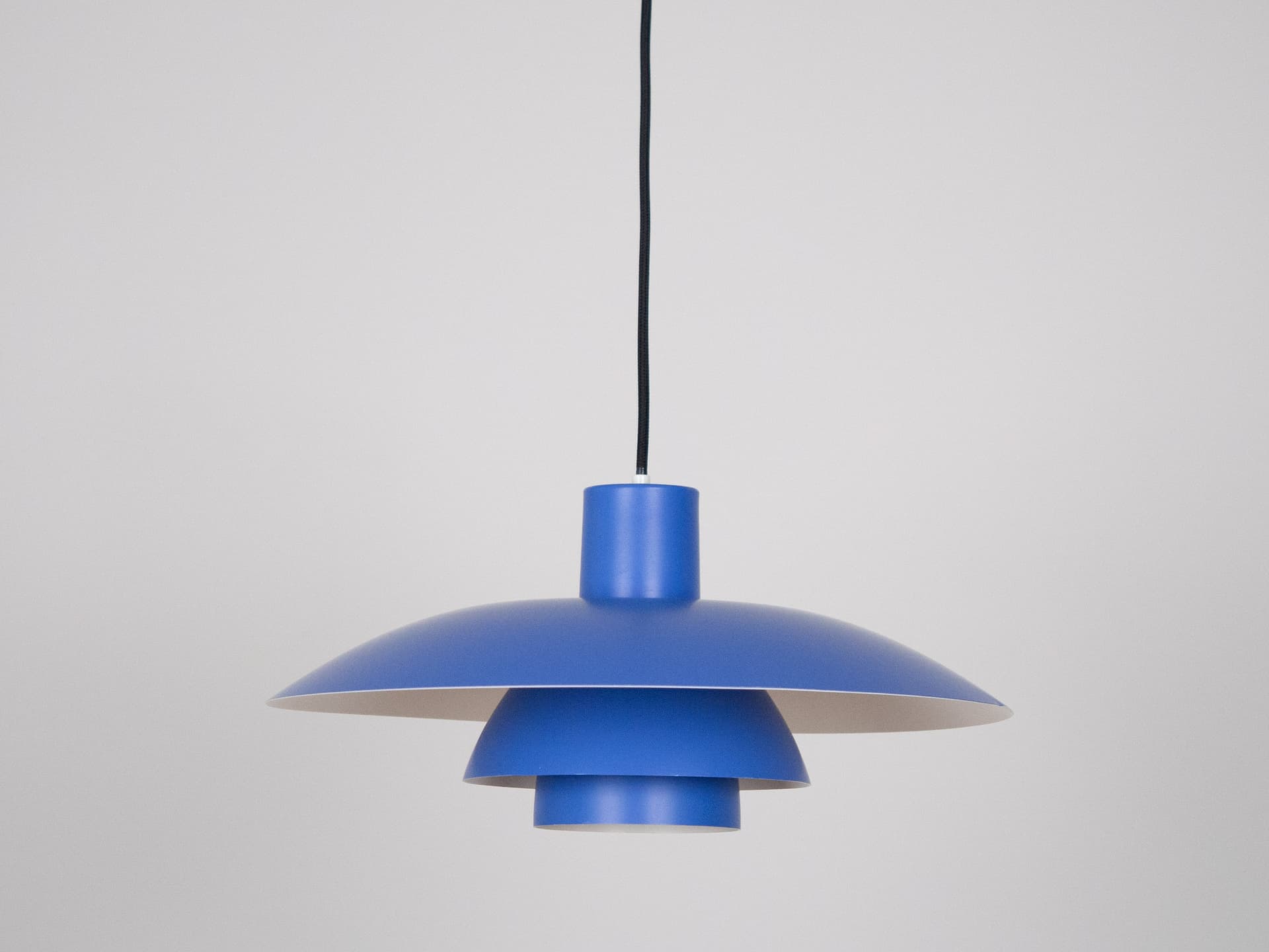 Lampa wisząca PH 4/3, niebieski, metal, proj. P. Henningsen, Louis Poulsen, Dania, lata 70. - 239412