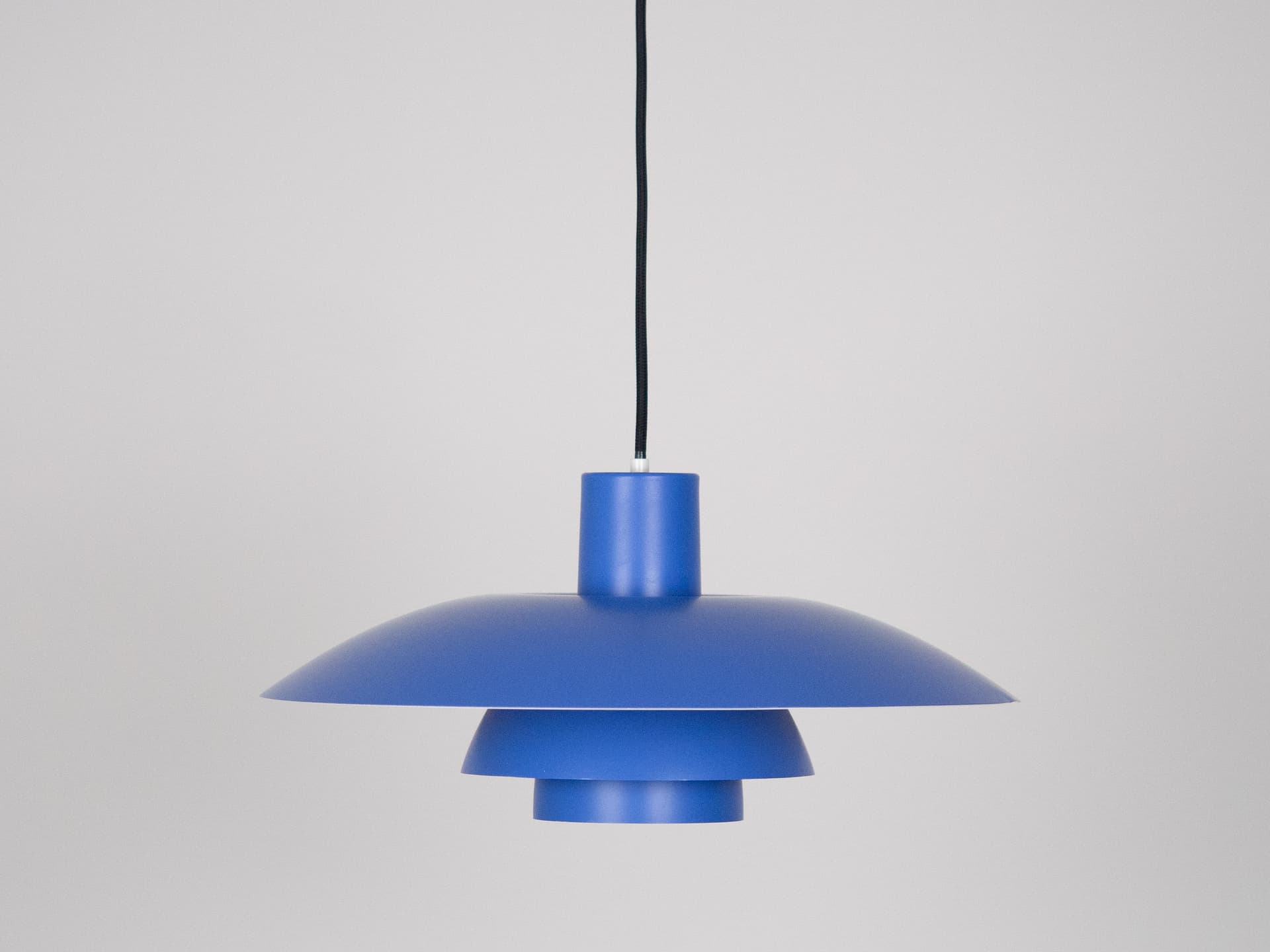 Lampa wisząca PH 4/3, niebieski, metal, proj. P. Henningsen, Louis Poulsen, Dania, lata 70. - 239409