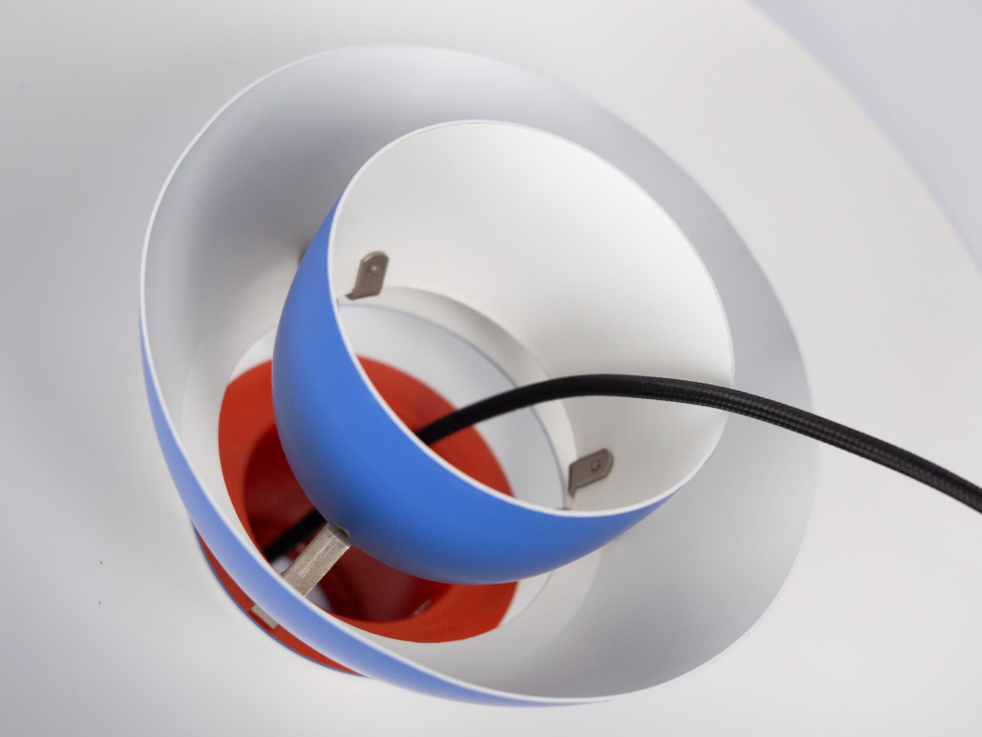 Lampa wisząca PH 4/3, niebieski, metal, proj. P. Henningsen, Louis Poulsen, Dania, lata 70. - 239419