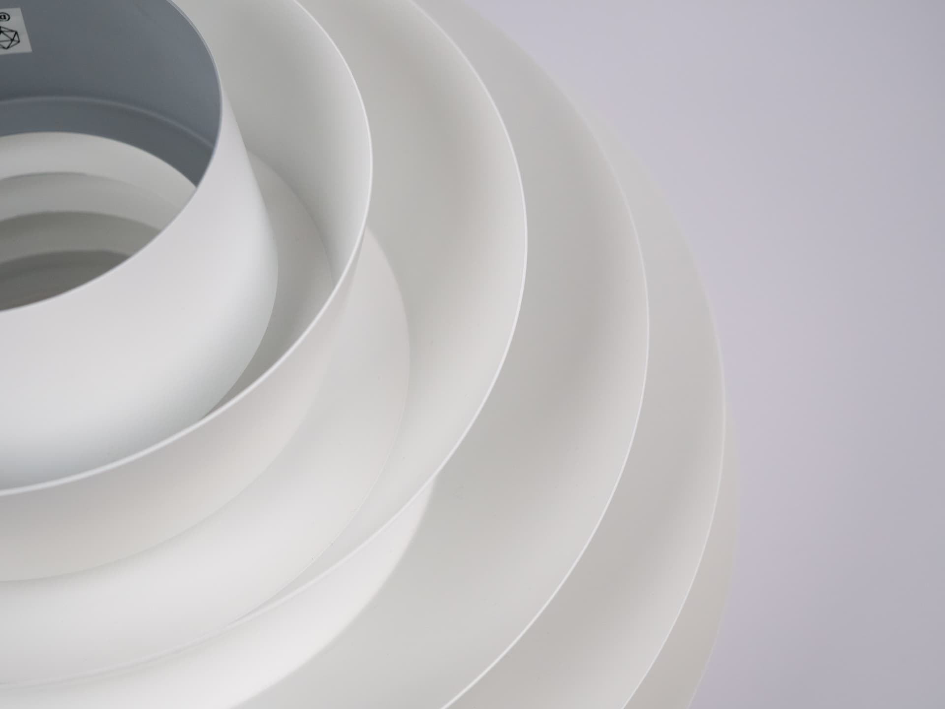 Lampa wisząca Verona, biały, aluminium, proj. S. Middelboe, Lyfa, Dania, lata 60. - 239860