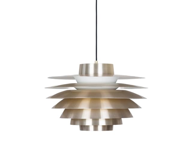 Lampa wisząca Verona, złoty, aluminium, proj. S. Middelboe, Lyfa, Dania, lata 60. - WYMIARY