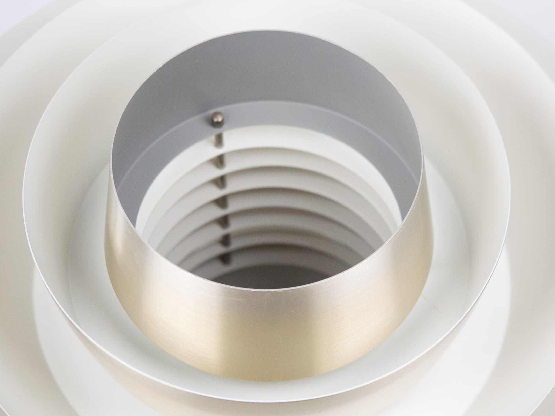 Lampa wisząca Verona, złoty, aluminium, proj. S. Middelboe, Lyfa, Dania, lata 60. - 239891