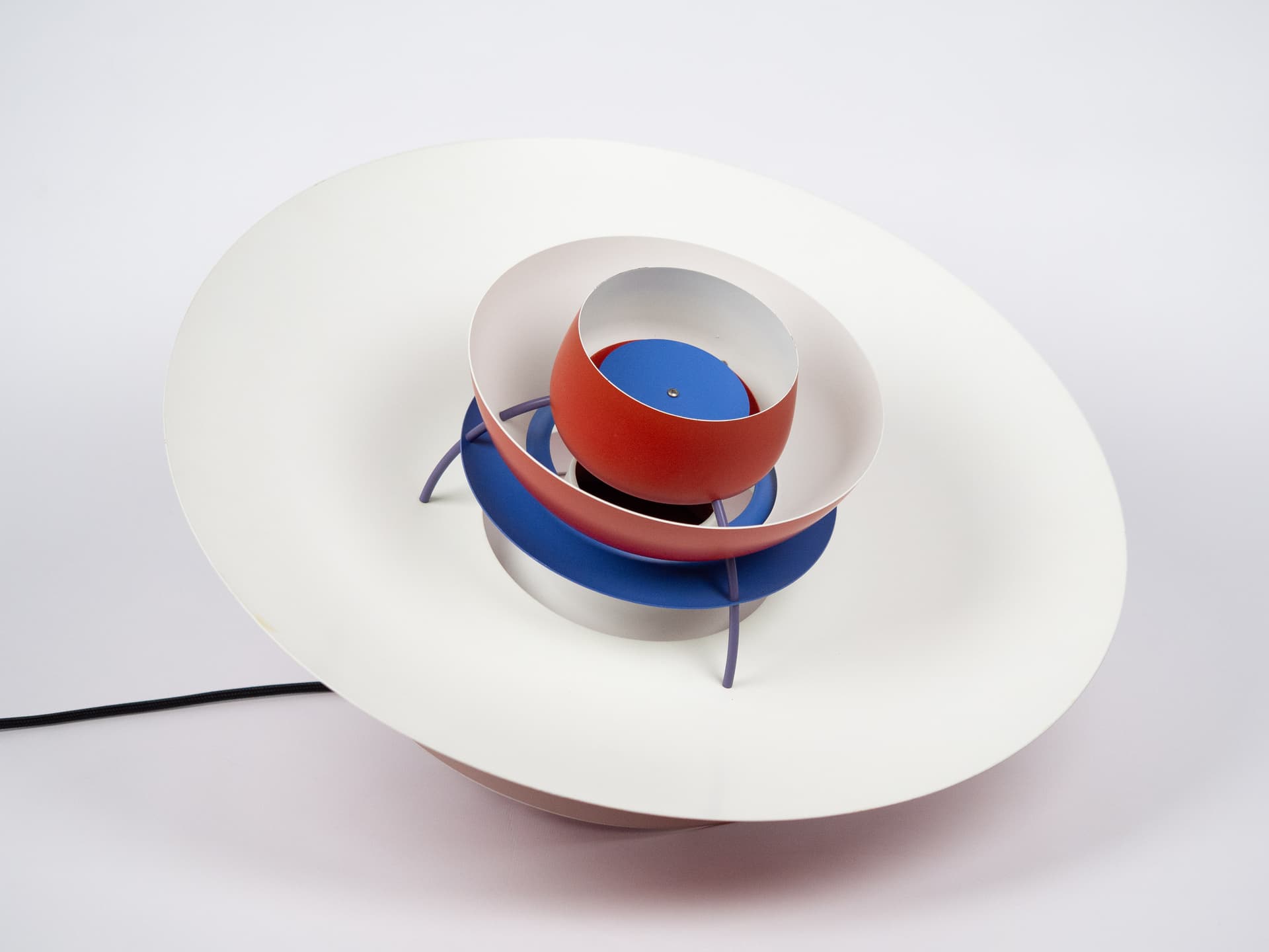 Lampa wisząca PH 5, aluminium czerwony, proj. P. Henningsen, Louis Poulsen, Dania, lata 60. - 239913