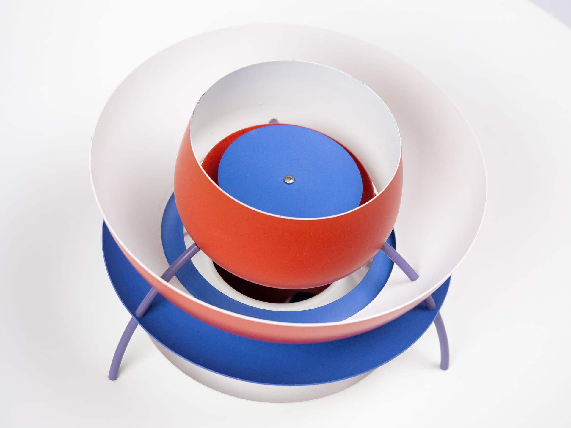 Lampa wisząca PH 5, aluminium czerwony, proj. P. Henningsen, Louis Poulsen, Dania, lata 60. - 239914