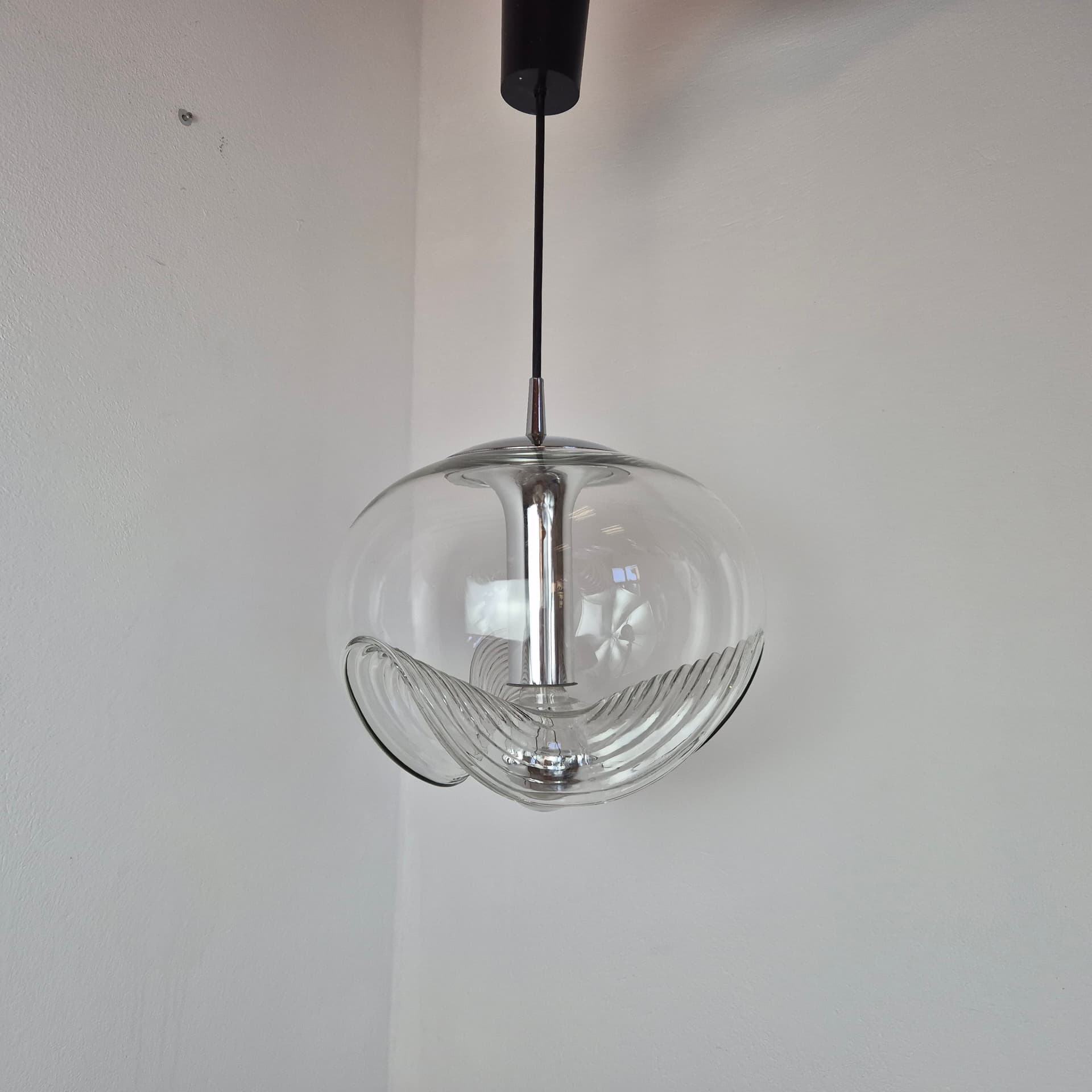 Pendant Lamp Futura, transparent glass, Peill+Putzler, Germany, 1970s. - 240019