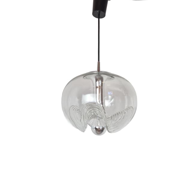 Pendant Lamp Futura, transparent glass, Peill+Putzler, Germany, 1970s. - DIMENSION