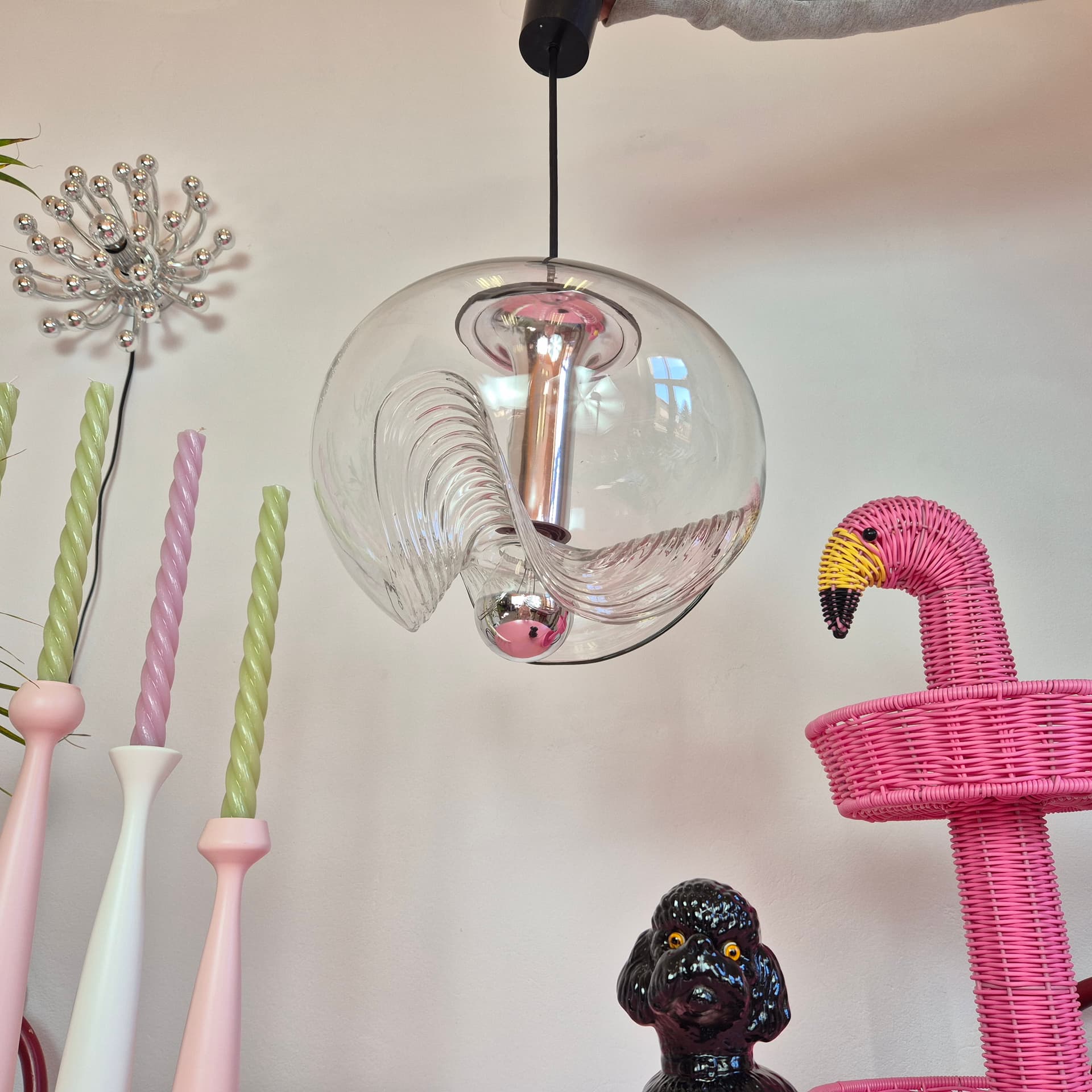 Pendant Lamp Futura, transparent glass, Peill+Putzler, Germany, 1970s. - 240020