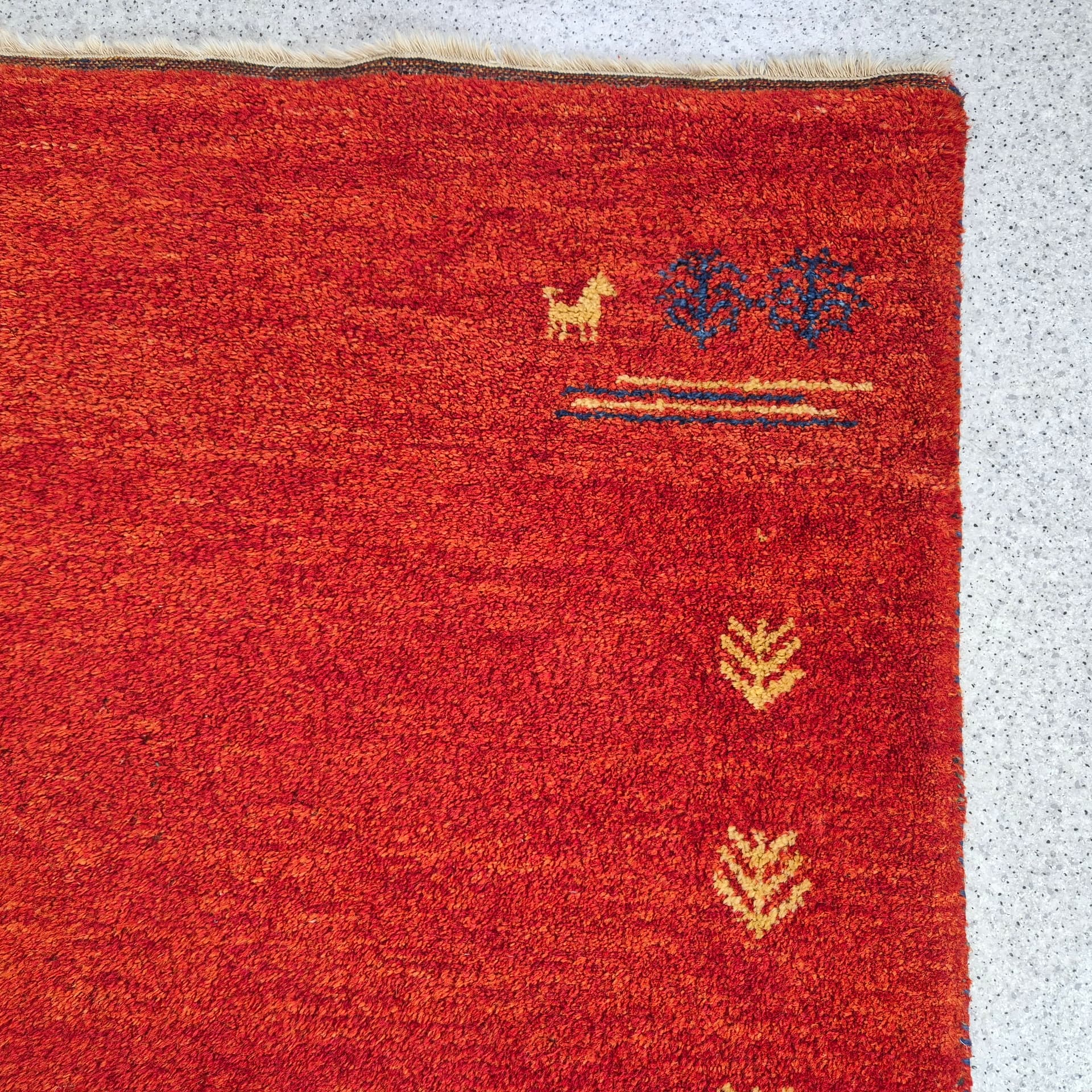 Dywan Indo Gabbeh 185x118 cm, czerwony, wełna, Ikea, Szwecja, XXI w. - 240033