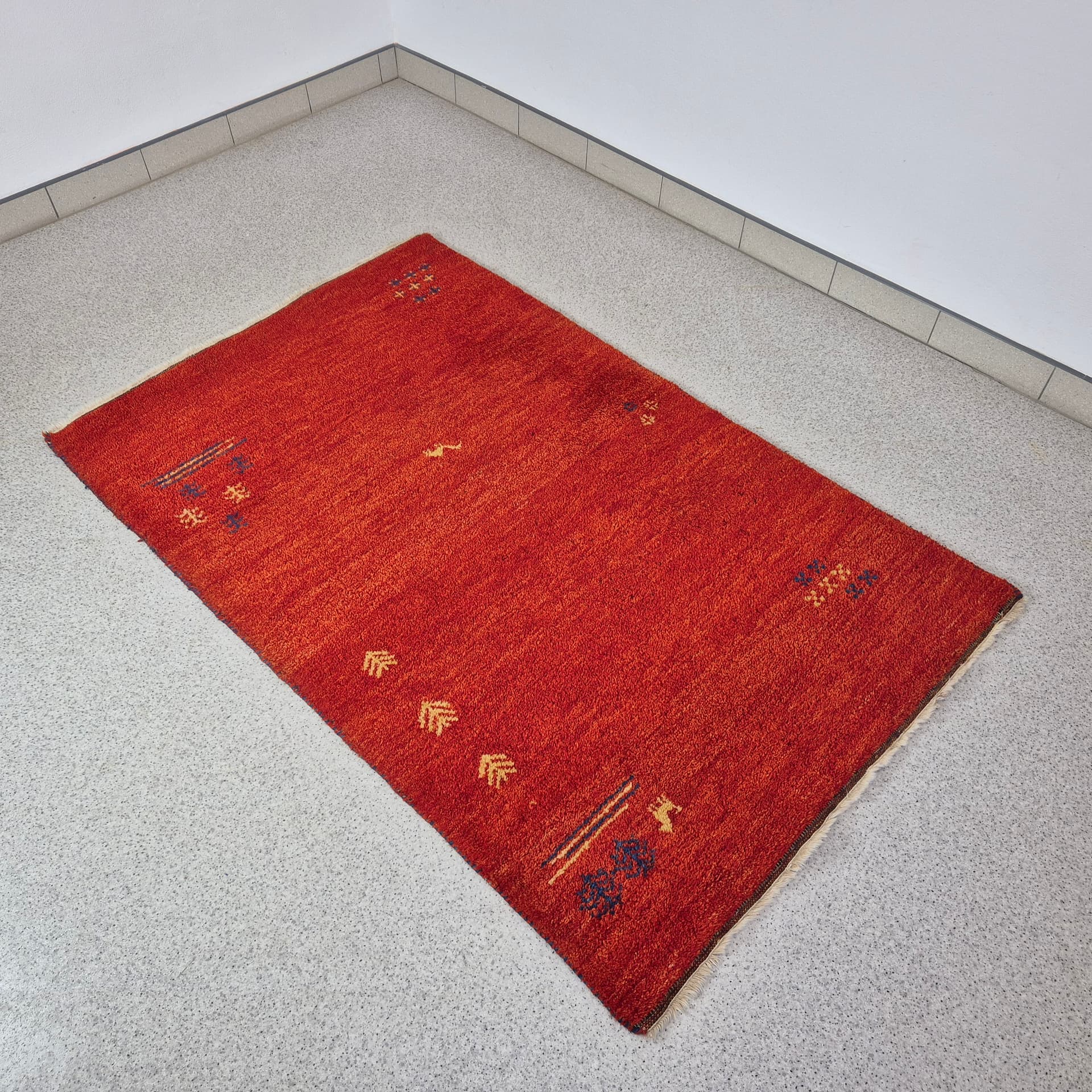 Dywan Indo Gabbeh 185x118 cm, czerwony, wełna, Ikea, Szwecja, XXI w. - 240032