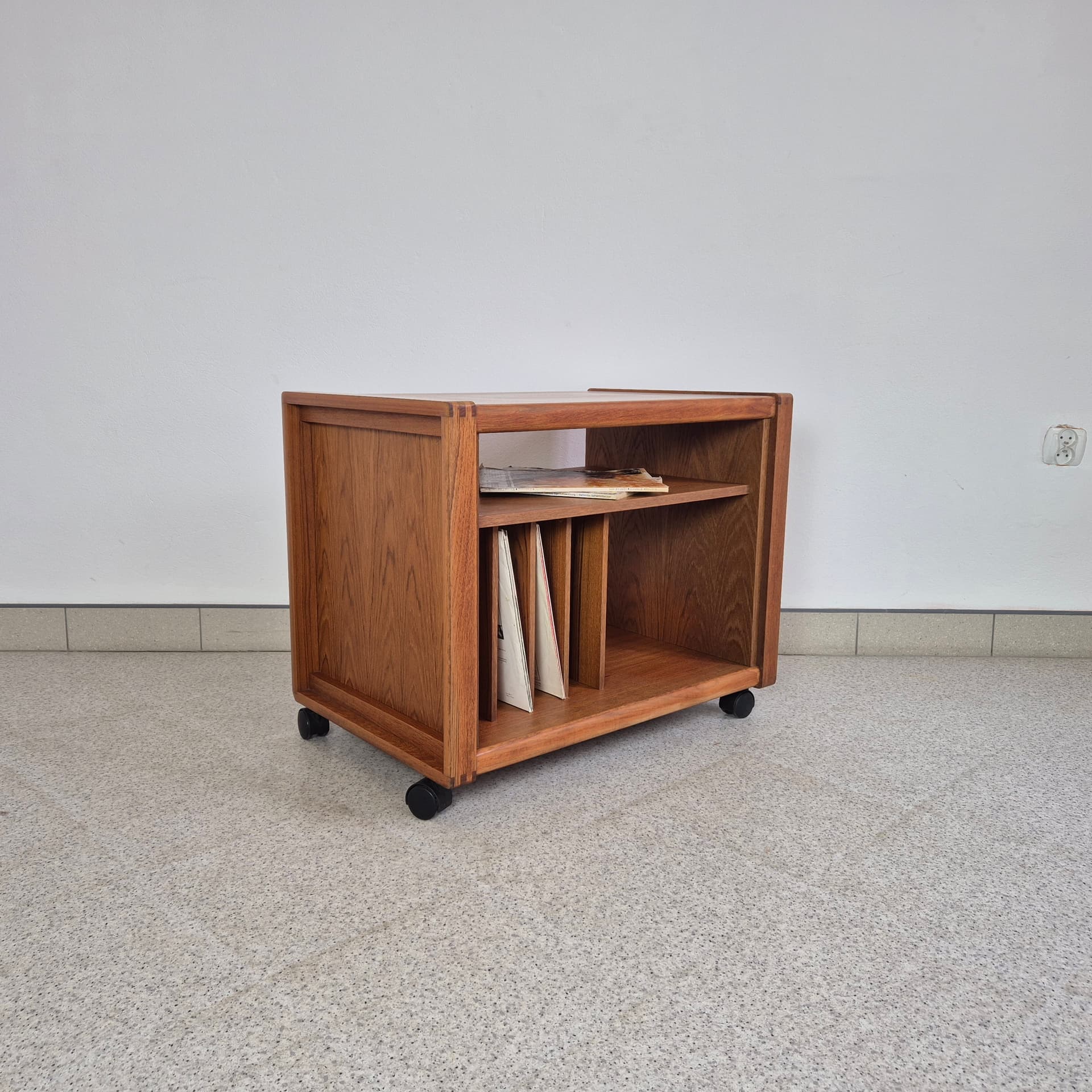 Audio cabinet, brown teak, Denmark, 1960s. - 240074