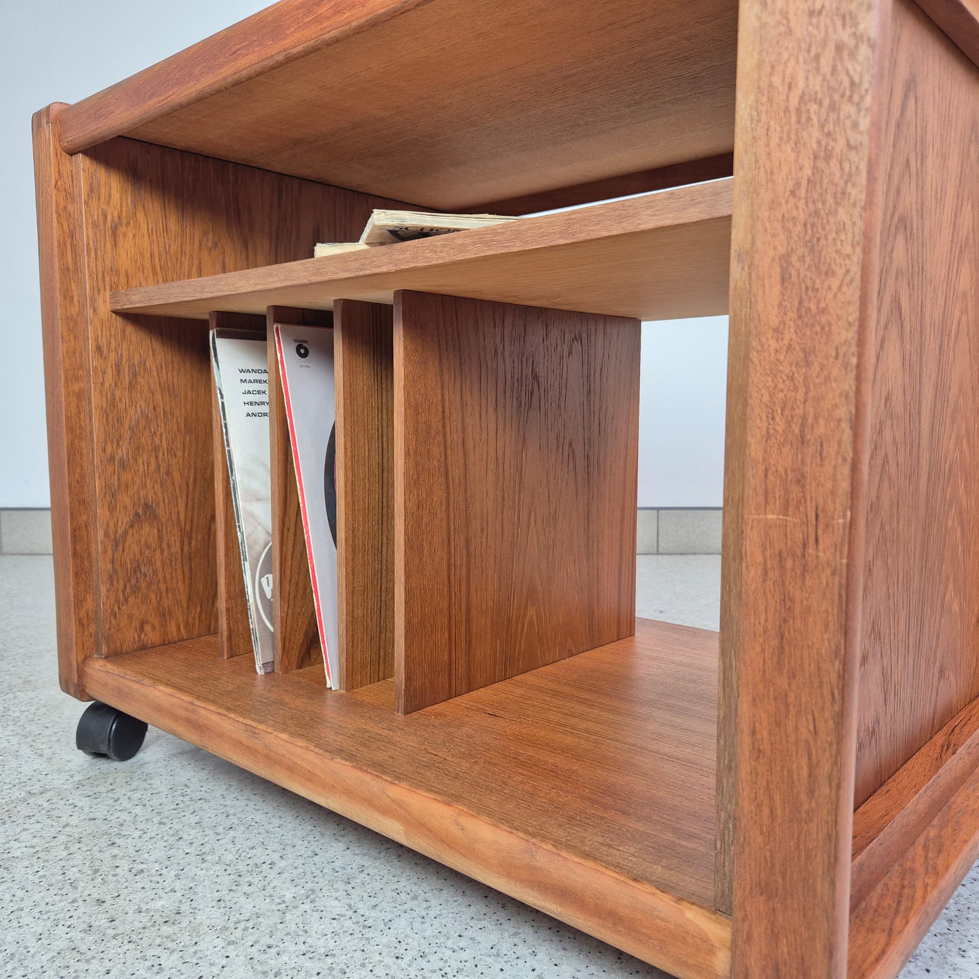 Audio cabinet, brown teak, Denmark, 1960s. - 240078