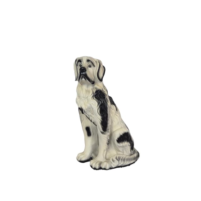 Figura bernardyna, ceramika beżowa, Niemcy, lata 60. - WYMIARY