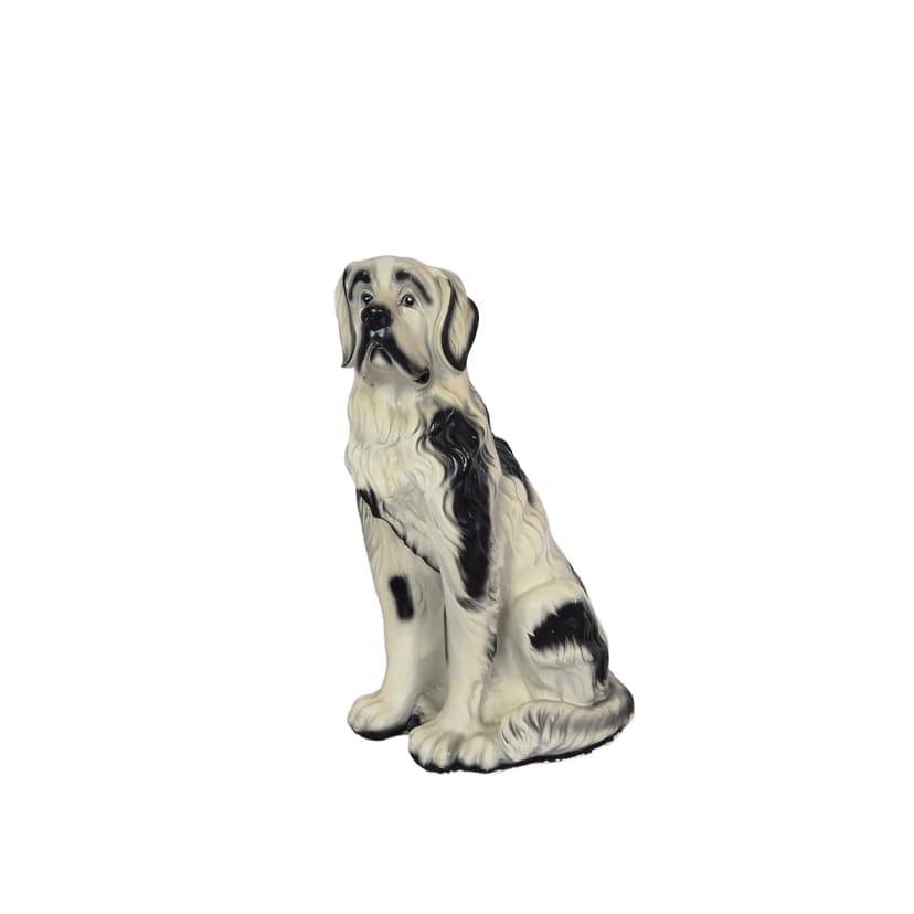 Figura bernardyna, ceramika beżowa, Niemcy, lata 60.