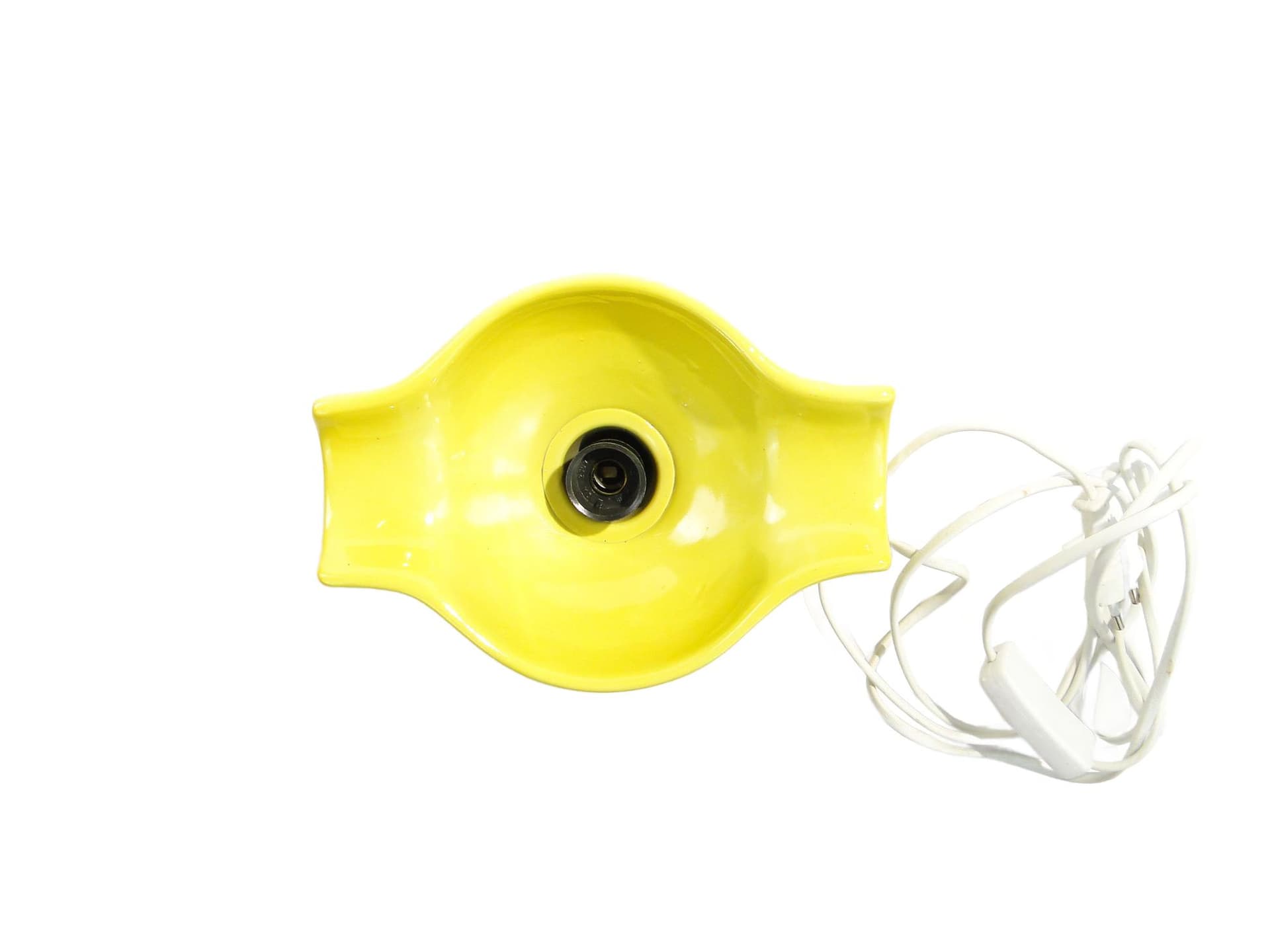 Kinkiet, ceramika żółta, proj. A. Sadulski, Polska, lata 70.