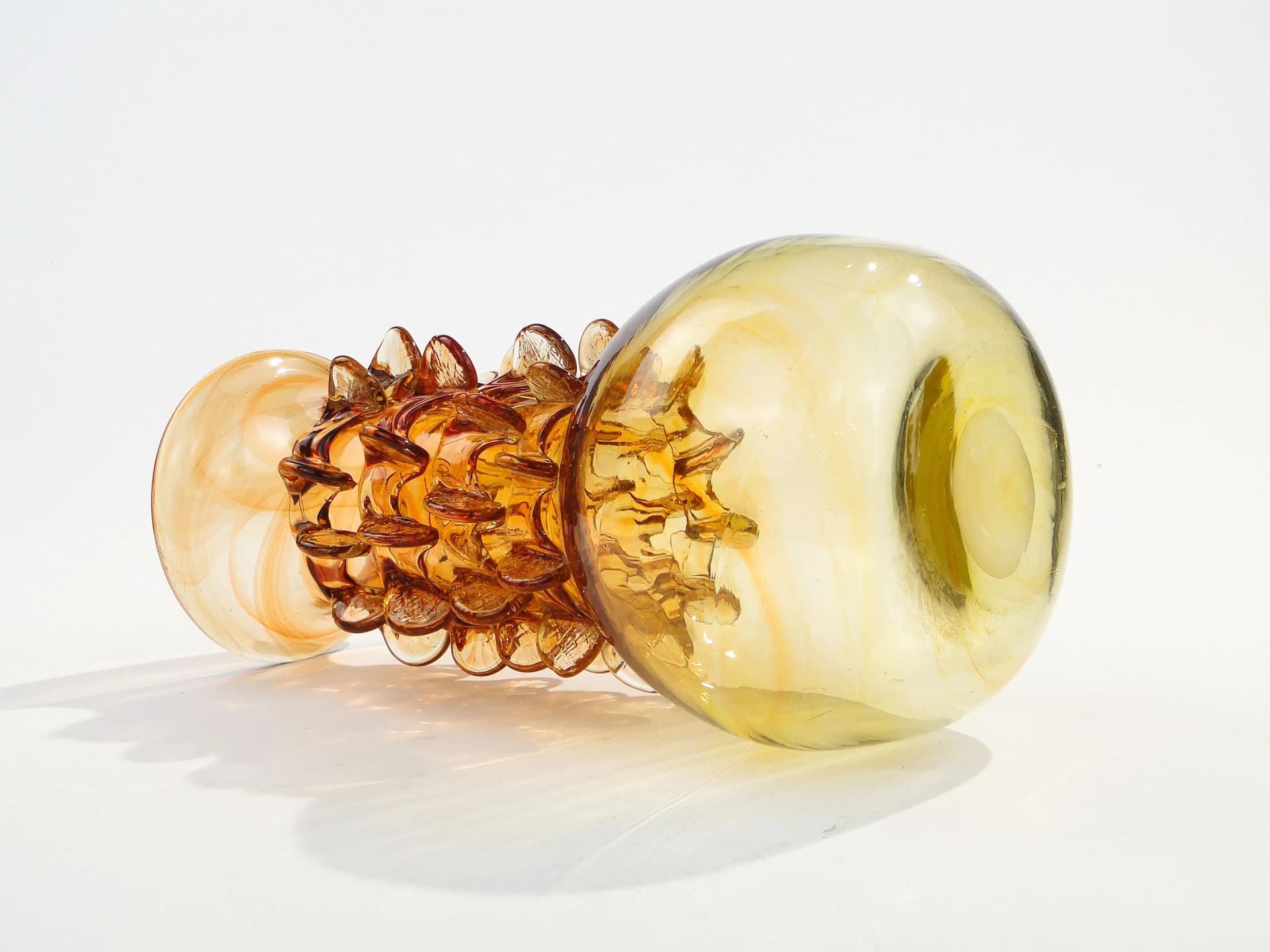 Wazon Panna Młoda, szkło pomarańczowy, proj. J. Słuczan-Orkusz, Polska, lata 70. - 17777