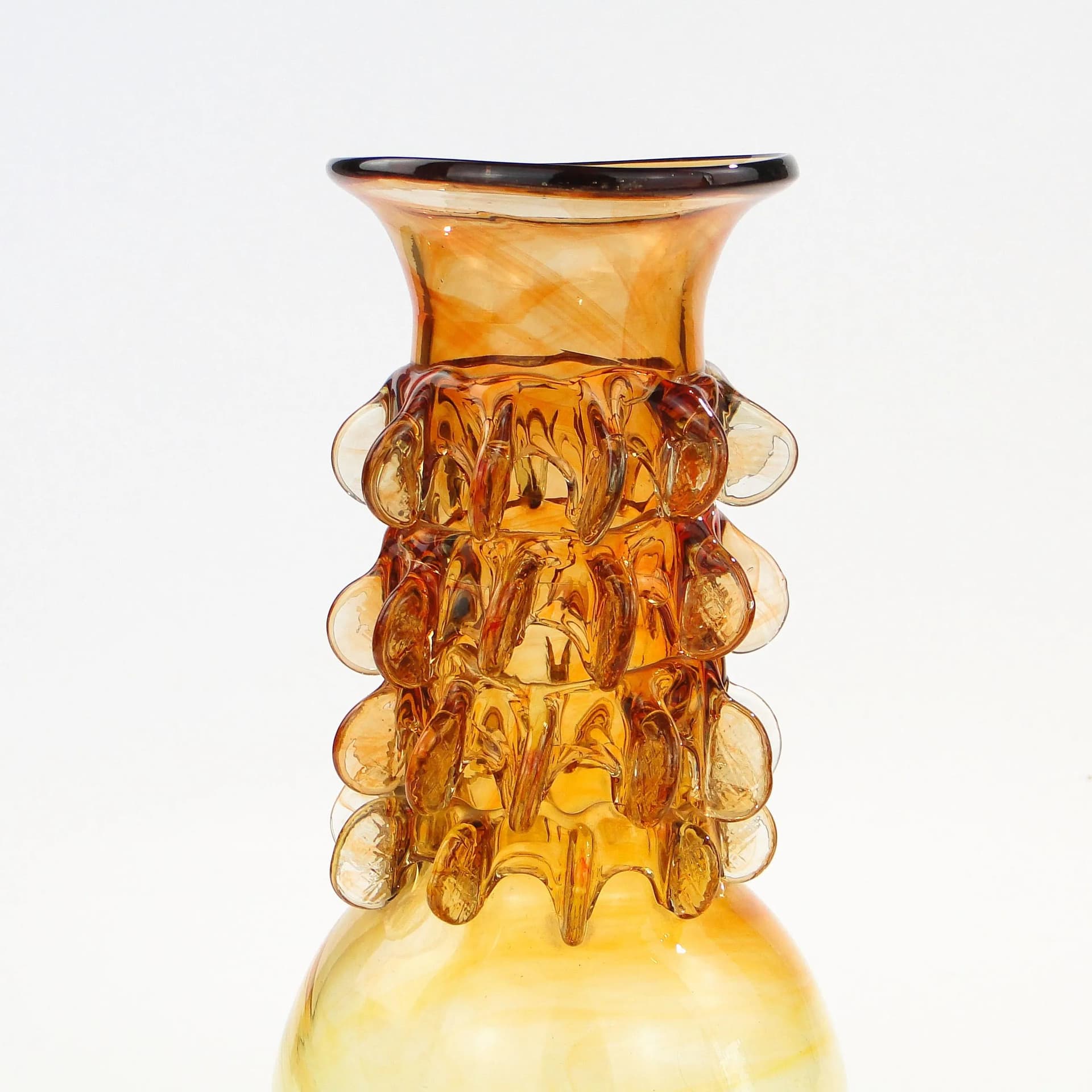 Wazon Panna Młoda, szkło pomarańczowy, proj. J. Słuczan-Orkusz, Polska, lata 70. - 17770