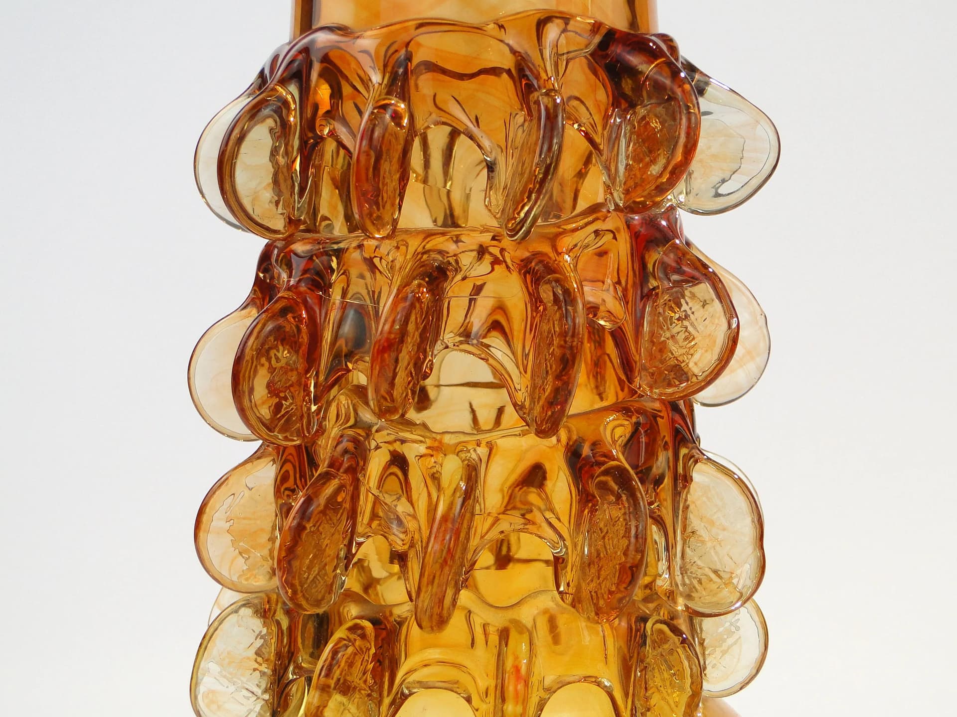 Wazon Panna Młoda, szkło pomarańczowy, proj. J. Słuczan-Orkusz, Polska, lata 70. - 17771