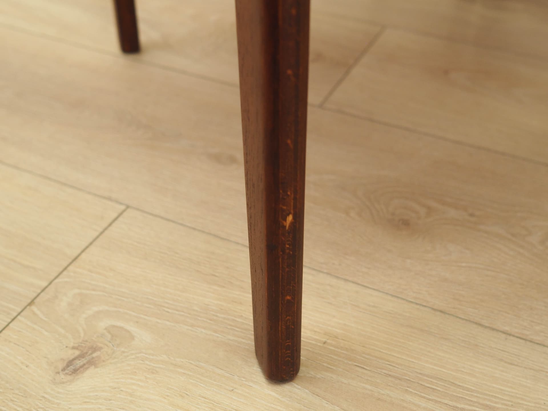 Set of six chairs, teak, green velvet, Denmark, 1970s. - 240469