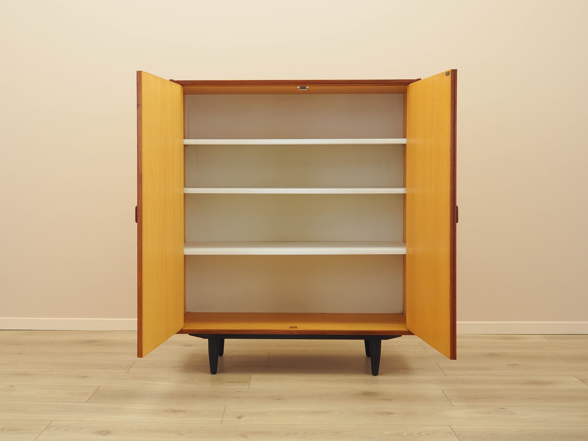 Cabinet, brown teak, Denmark, 1970s. - 240478