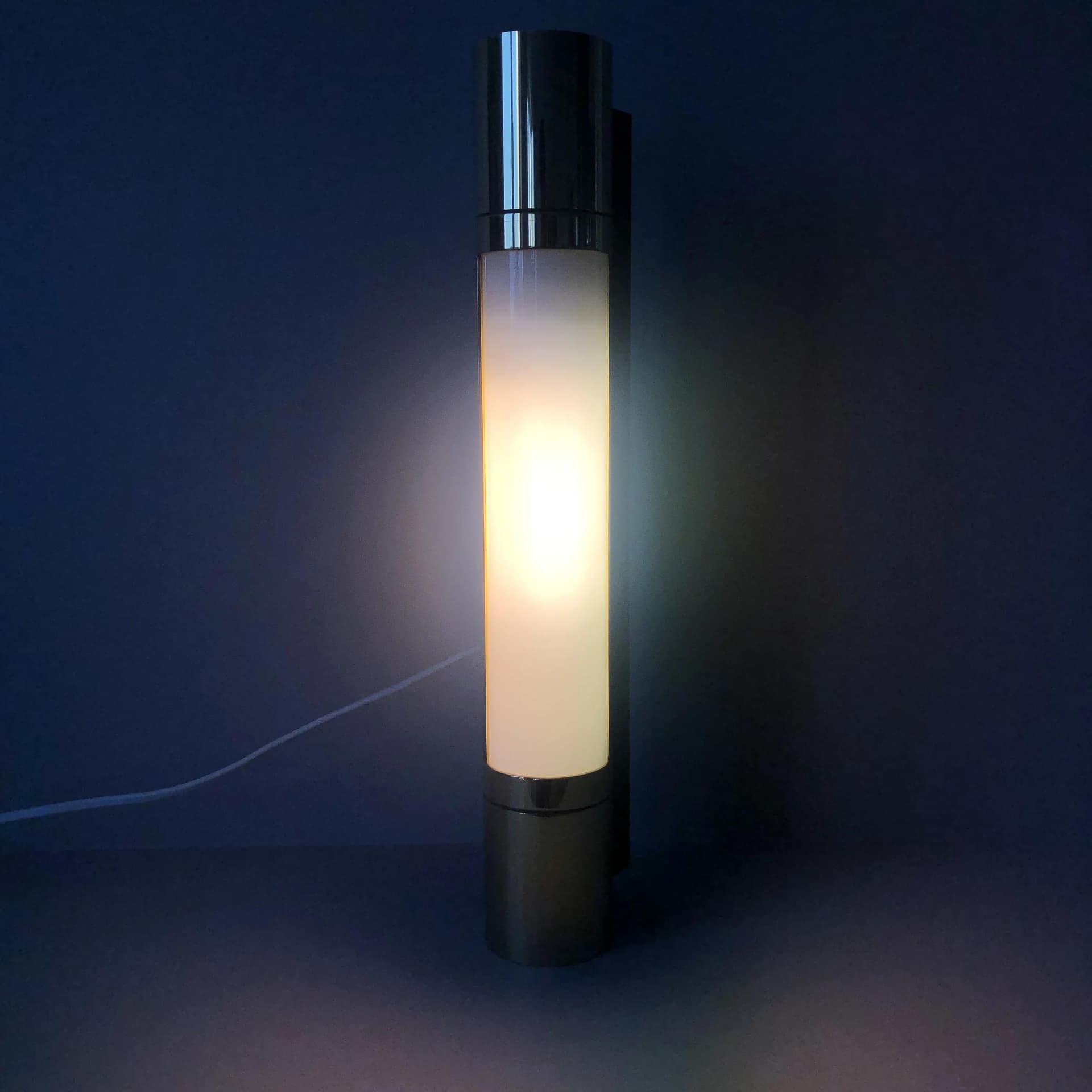 Pair of wall sconces 7134, golden brass, opaline glass, Glashutte Limburg, Germany, 1980s. - 17603