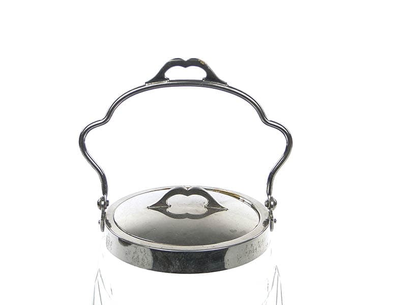 Herbatnica, Art Nouveau, transparent, szkło, lata 20. - 241119