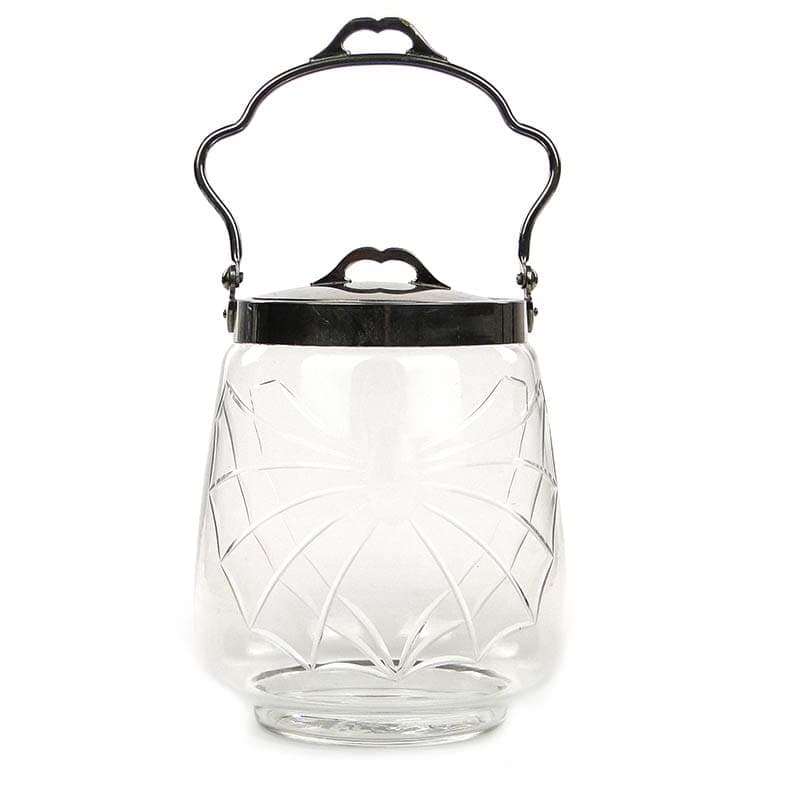 Herbatnica, Art Nouveau, transparent, szkło, lata 20.