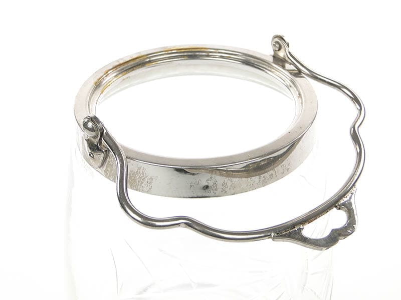 Herbatnica, Art Nouveau, transparent, szkło, lata 20. - 241123