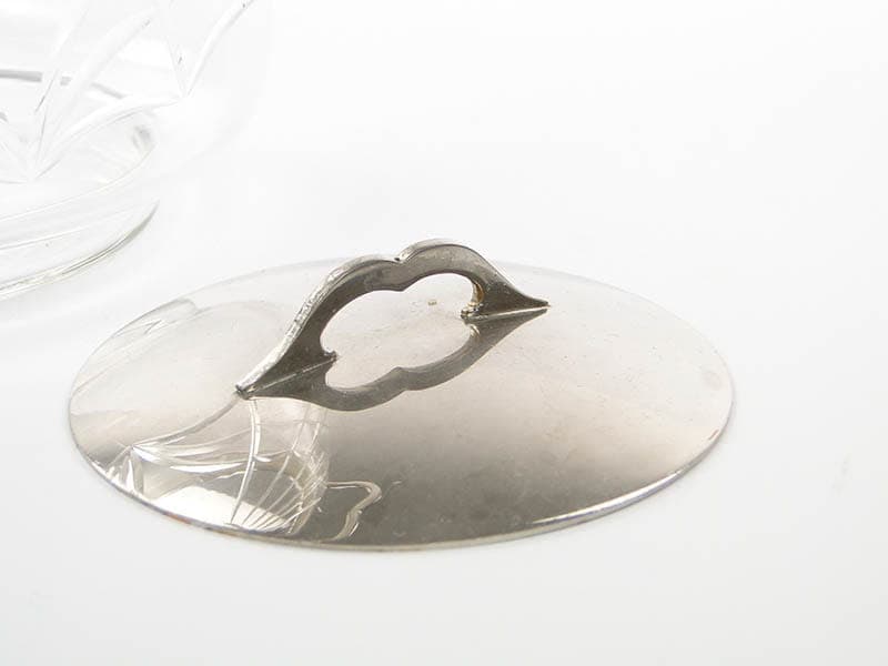 Herbatnica, Art Nouveau, transparent, szkło, lata 20. - 241124