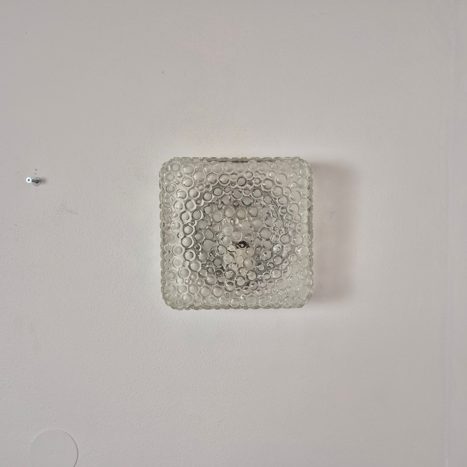 Plafon lub kinkiet, szkło transparent, Hustadt Leuchten, Niemcy, lata 60. - 241162