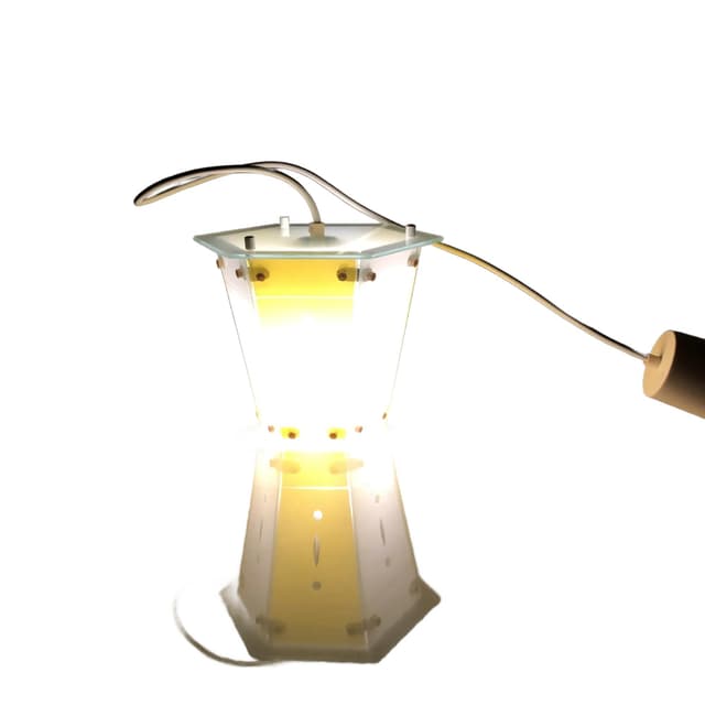 Lampa sufitowa, biały, akryl, Strangfeld&Gregor Radeberg, Niemcy, lata 60. - WYMIARY