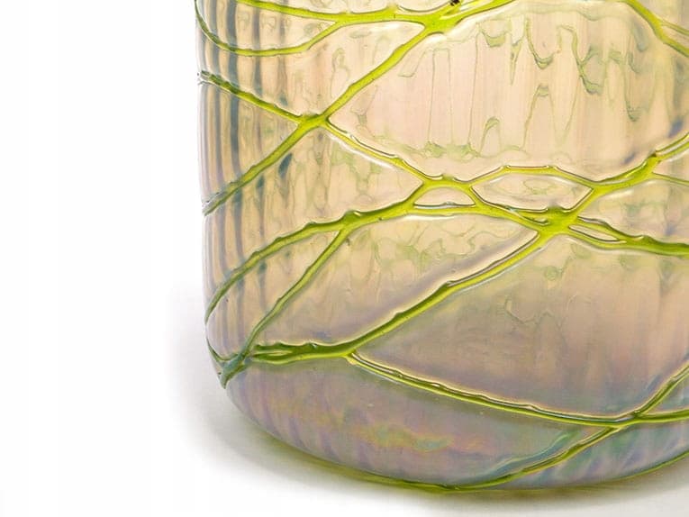 Art Nouveau Tea Caddy, beige glass, Pallme König, Austria, 19th c. - 241321