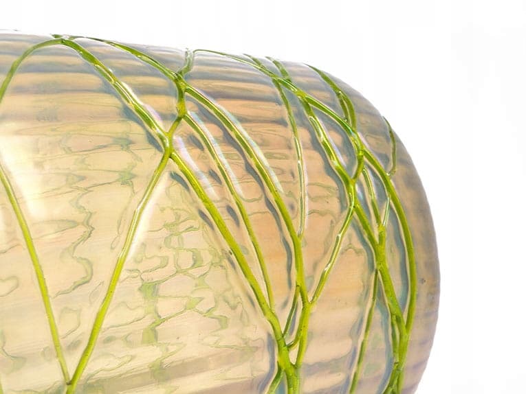 Art Nouveau Tea Caddy, beige glass, Pallme König, Austria, 19th c. - 241318