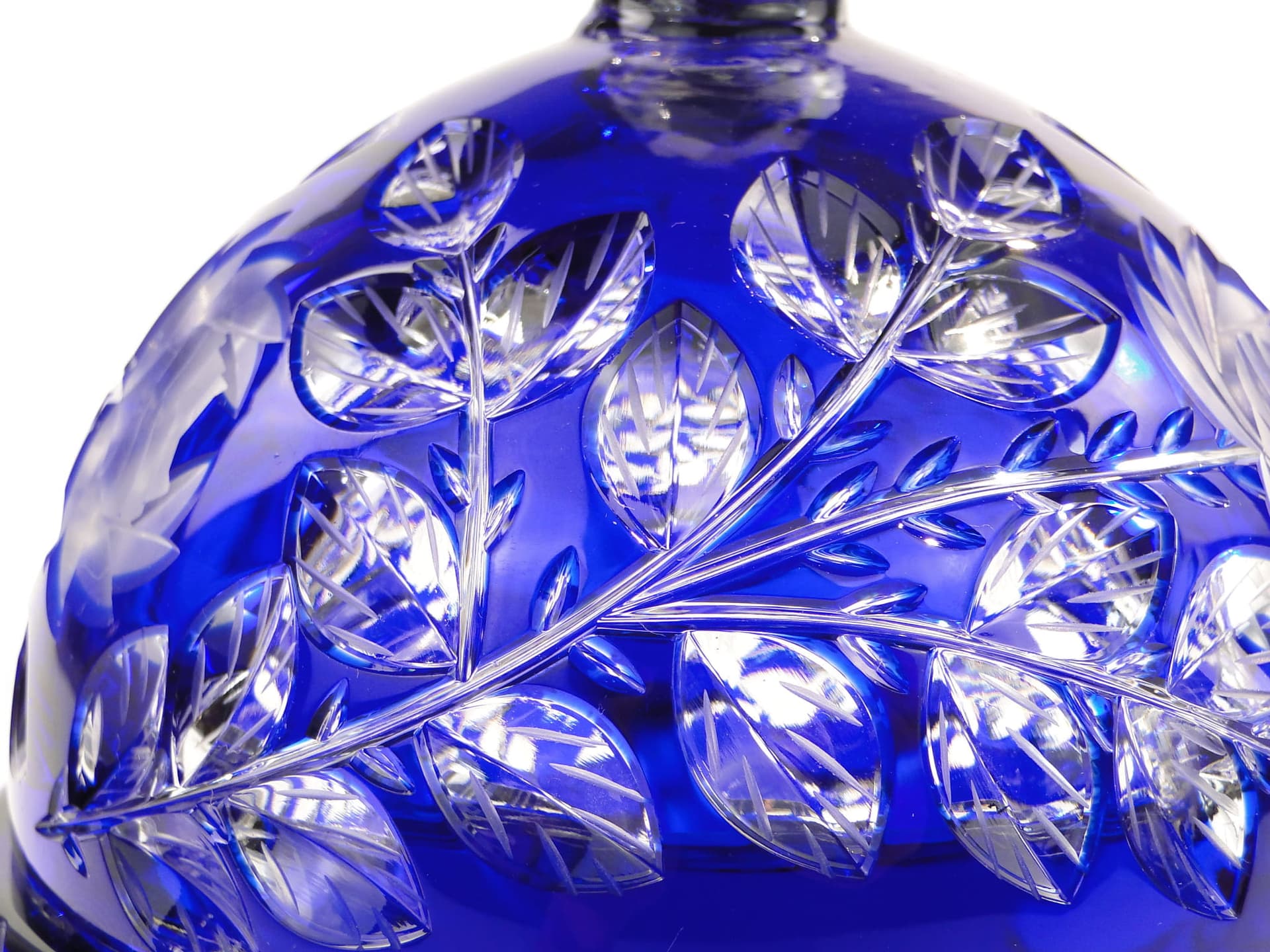 Bonbonniere, blue glass, Czechoslovakia, 1960s. - 241351