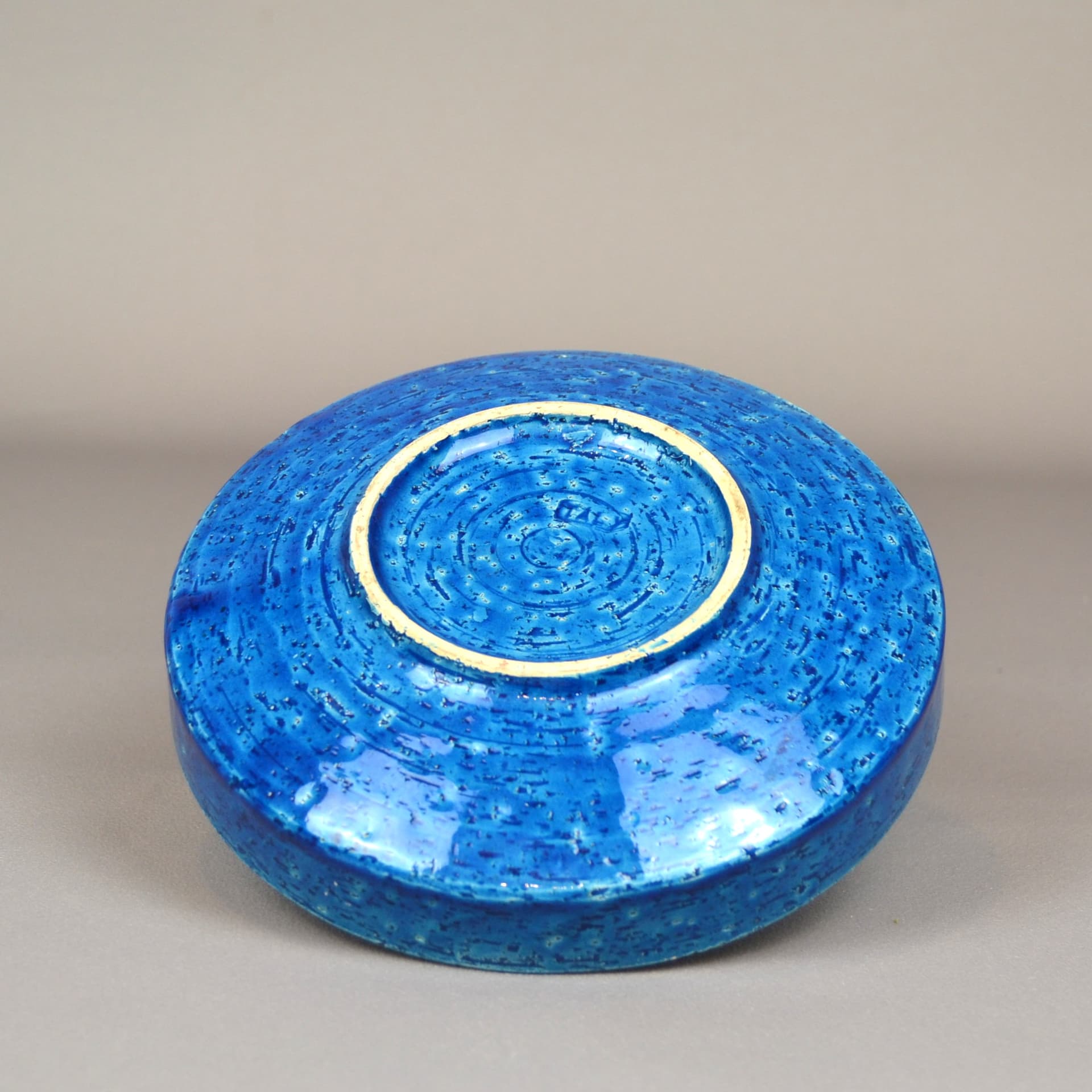 Bowl Rimini Blu, blue ceramics, by A. Londi, Bitossi, Italy, 1960s. - 76