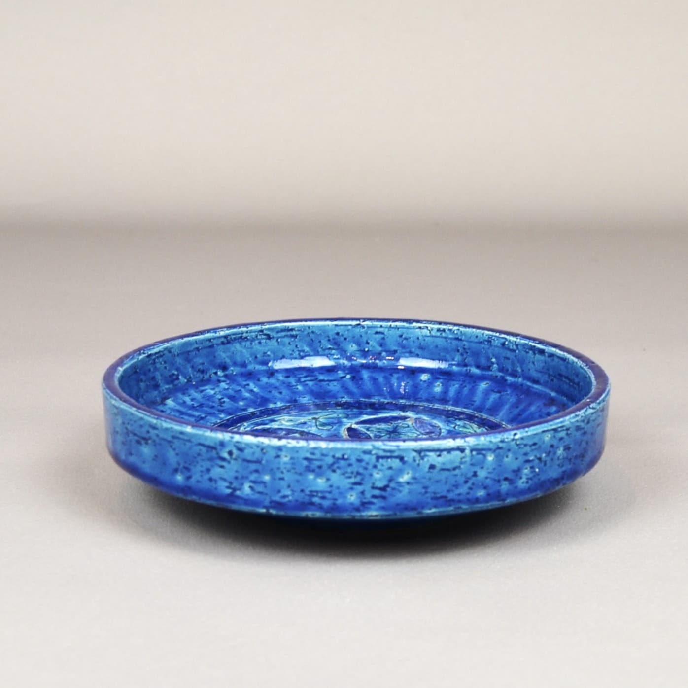 Bowl Rimini Blu, blue ceramics, by A. Londi, Bitossi, Italy, 1960s. - 73