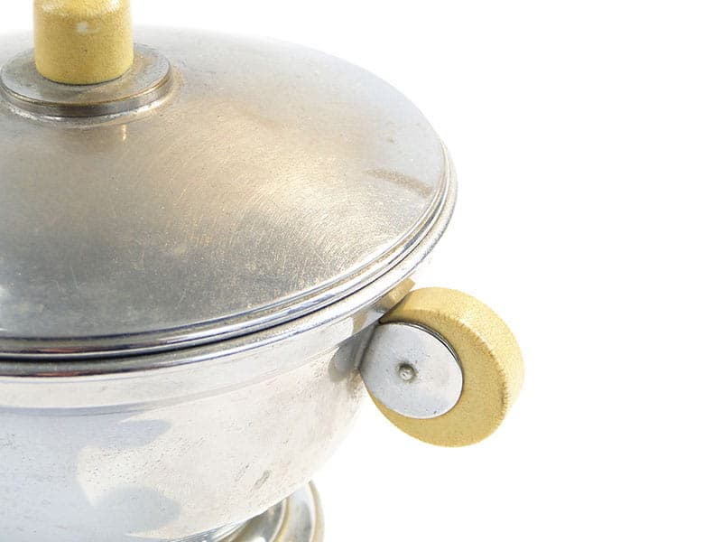 Bonbonniere Art Deco, silver chrome-plated brass, wood, France, 1930s - 241477