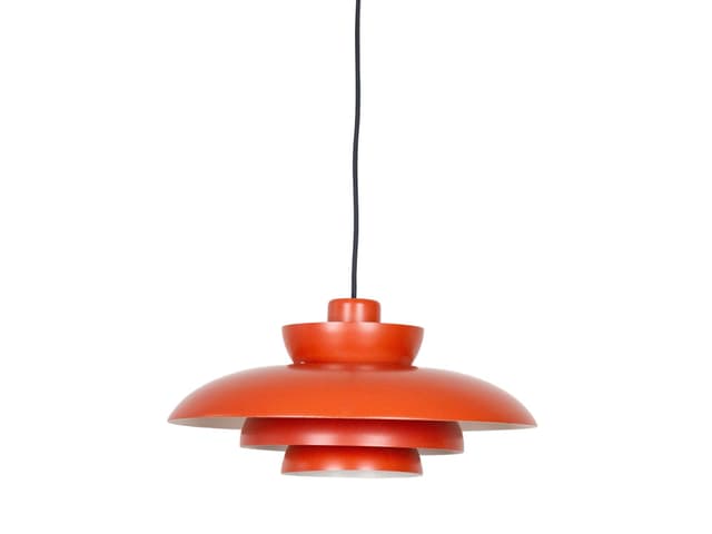 Lampa wisząca Penta, pomarańczowy, metal, proj. J. Hammerborg, Fog & Mørup, Dania, lata 60. - WYMIARY